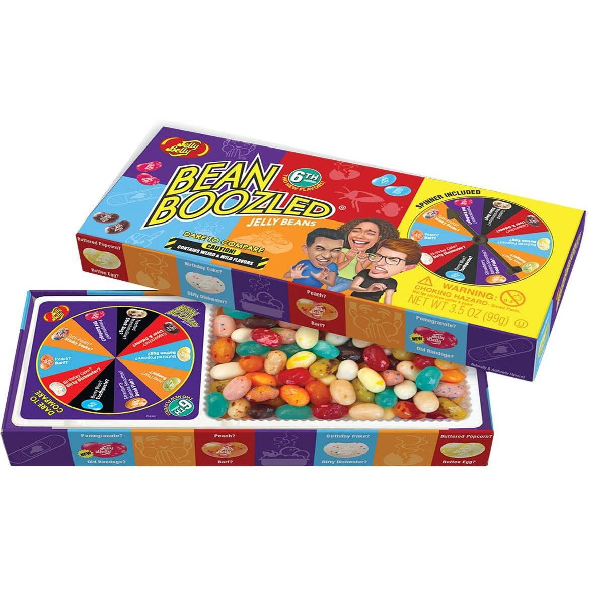 Jelly Belly Beanboozled Spinner Gift Box, 6Th Edition, 3.5 Ounces Of Weird & Wild Candy