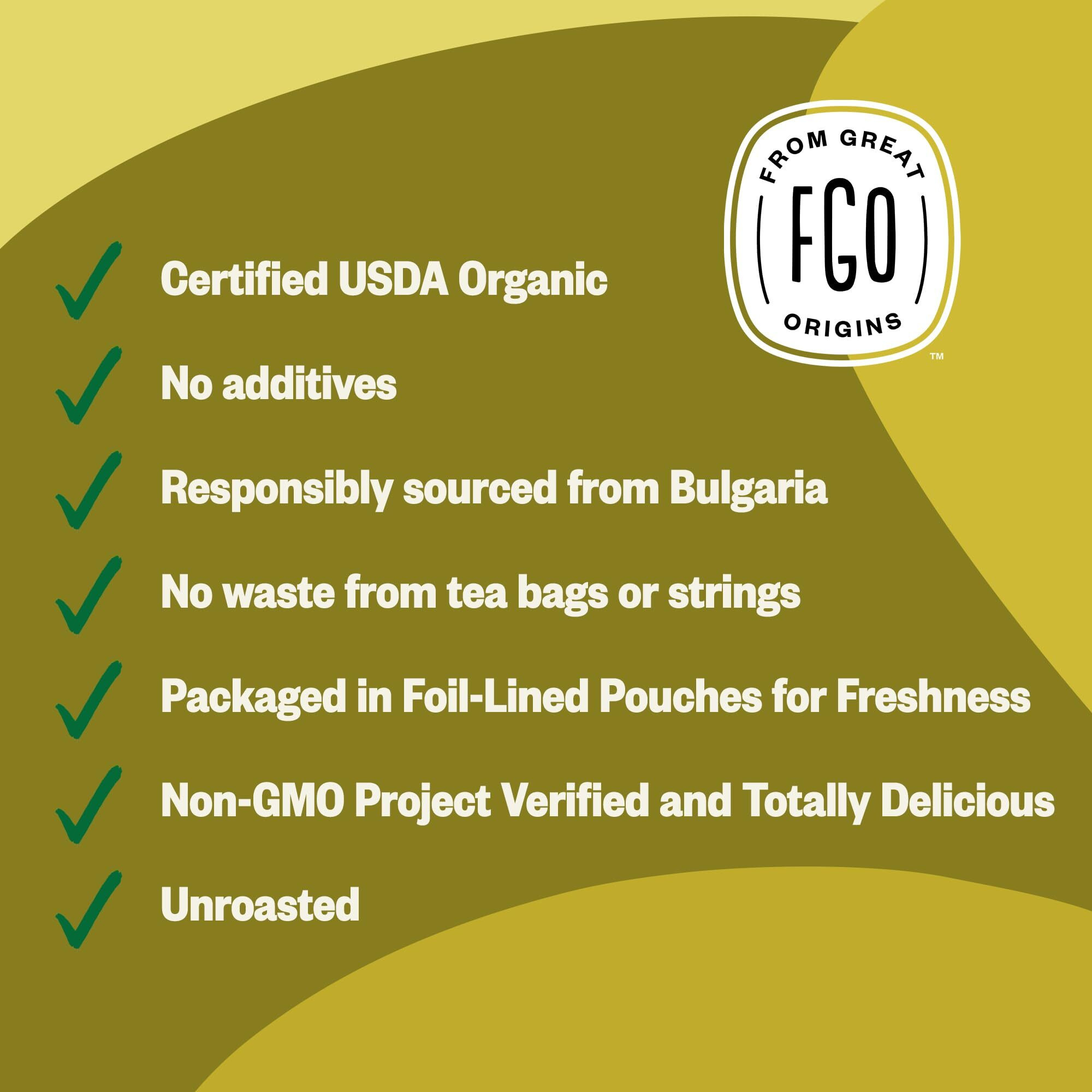 Fgo Organic Dandelion Root Loose Tea, Resealable Kraft Bag, 16Oz, Packaging May Vary (Pack Of 1)