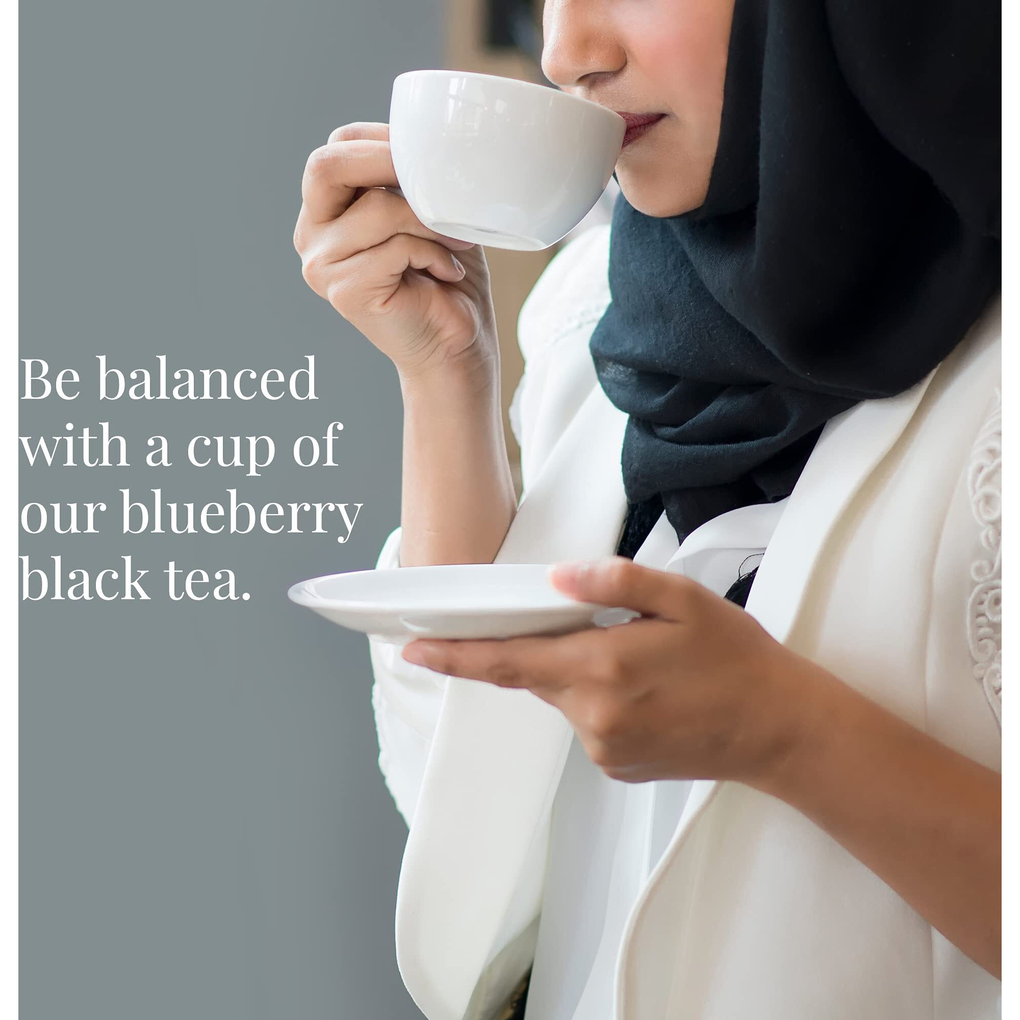 The Republic Of Tea Wild Blueberry Tea, 2.8 Oz Tin | 50 Tea Bags, Gourmet Black Tea | Caffeinated