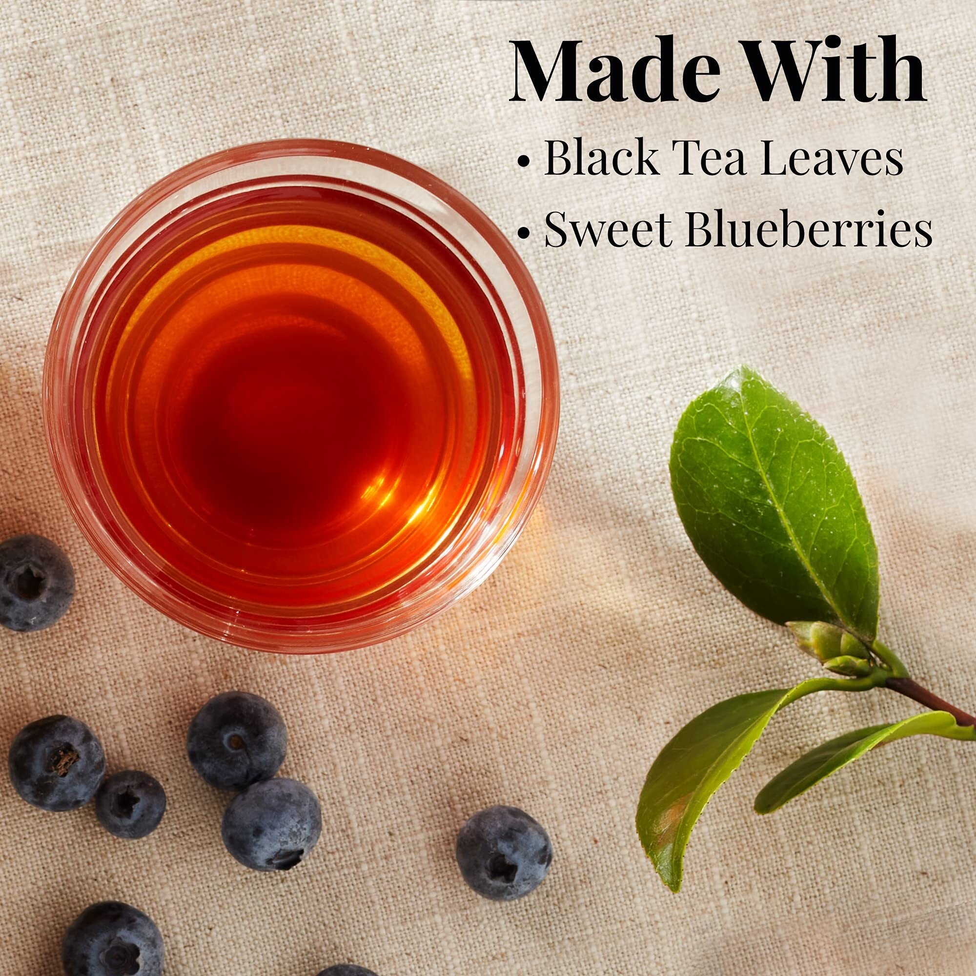 The Republic Of Tea Wild Blueberry Tea, 2.8 Oz Tin | 50 Tea Bags, Gourmet Black Tea | Caffeinated