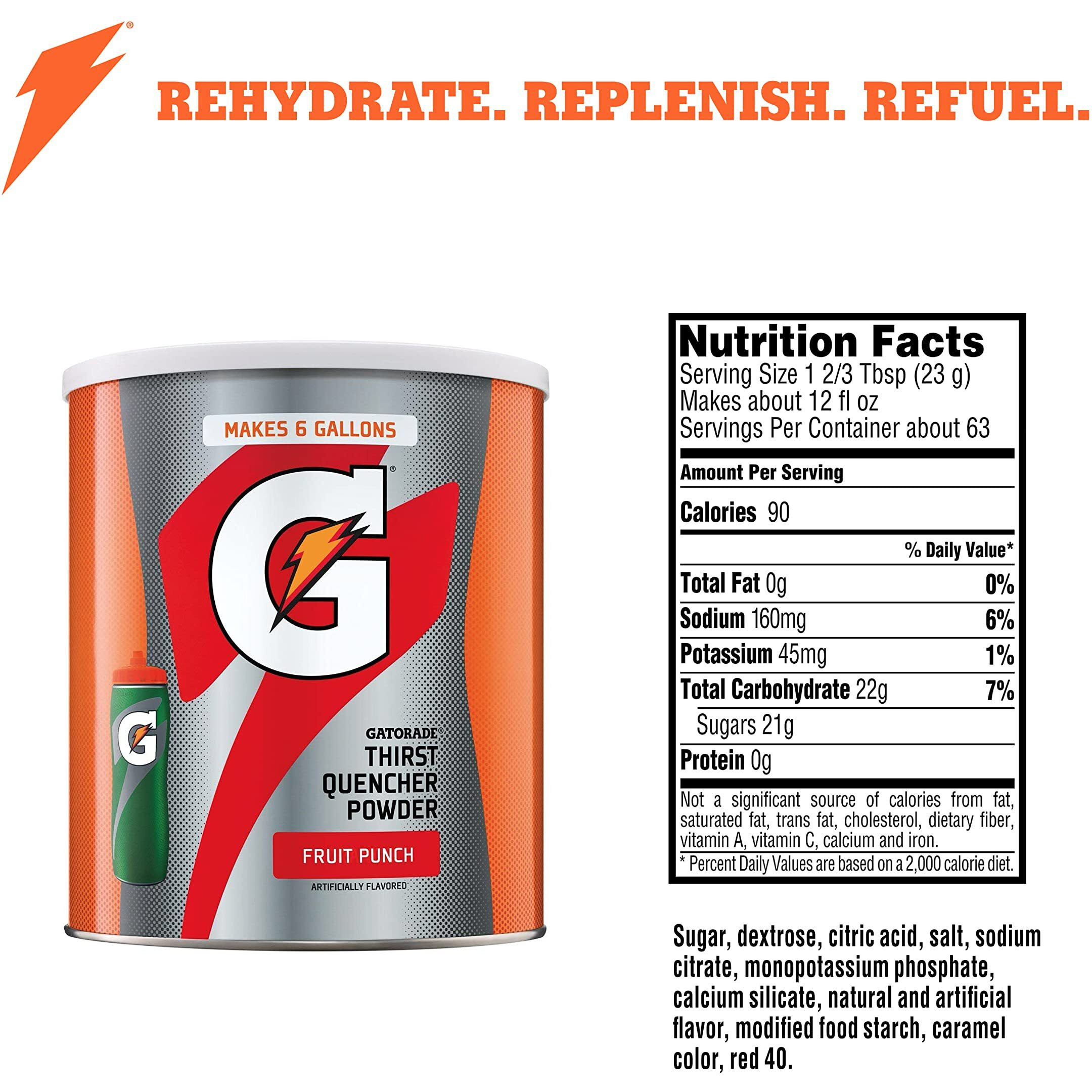 Gatorade Powder Canister Fruit Punch, 51 Ounce (Pack Of 3)