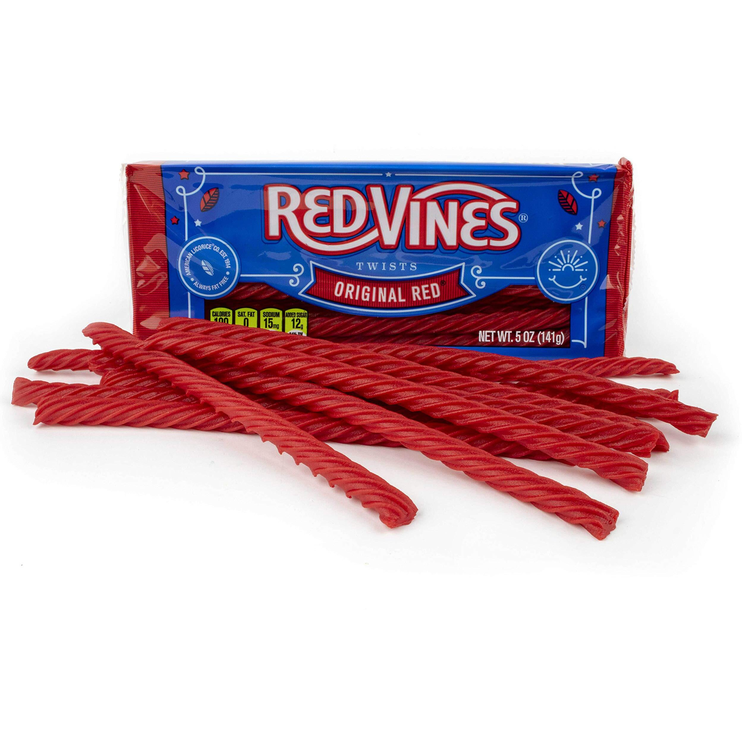 Red Vines Licorice Variety Pack, Red And Grape Flavor, 5Oz Trays (6 Pack), Soft & Chewy Candy Twists
