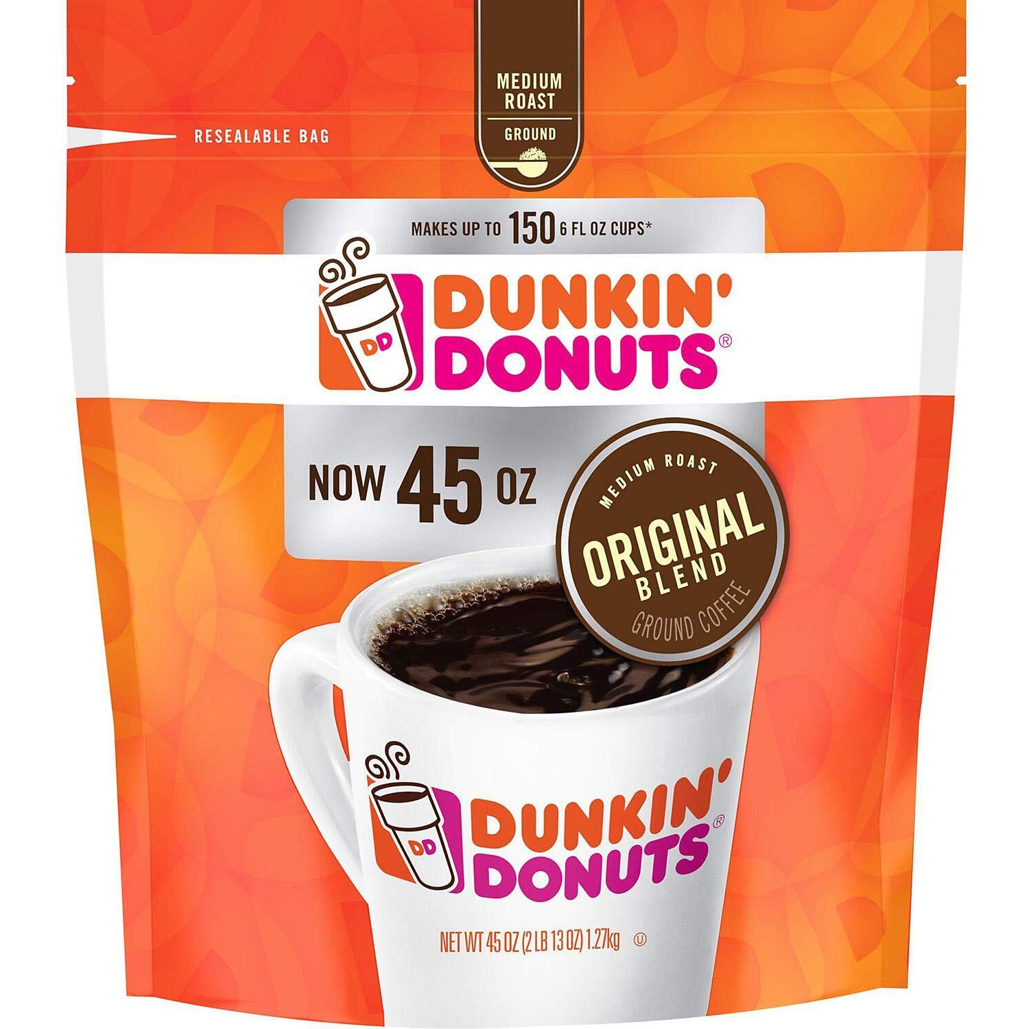 Dunkin' Donuts Ground Coffee, Original Blend Medium Roast, 90 Ounce