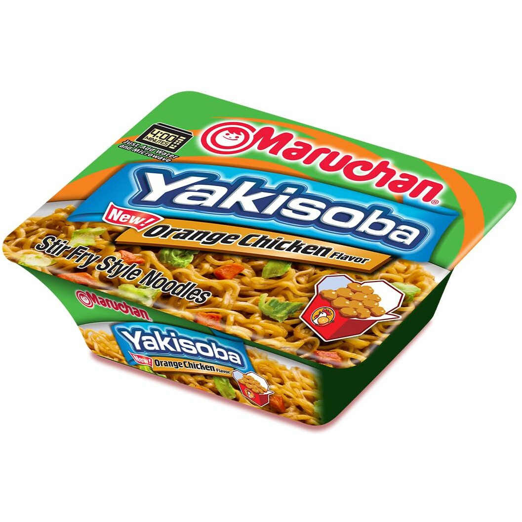 Maruchan Yakisoba Orange Chicken, Japanese Instant Ramen Noodles, 4.23 Oz, 8 Count