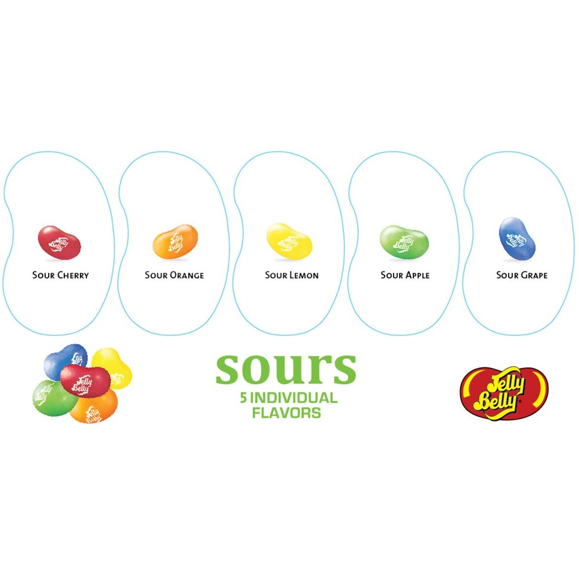 Jelly Belly Sours Jelly Beans, Sour Fruit Flavors, 9.8-Oz Stand-Up Pouch