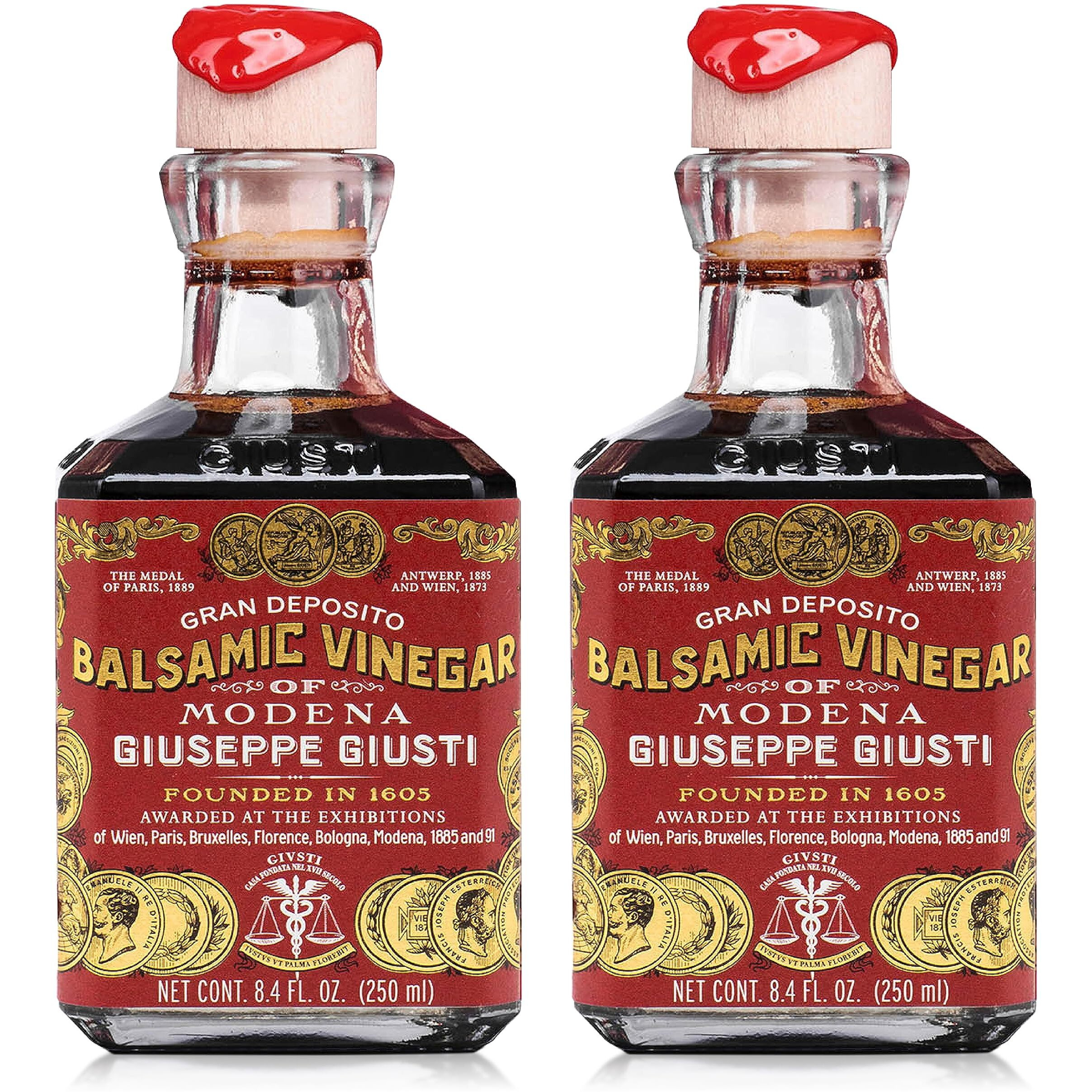 Giuseppe Giusti - Gran Deposito Aceto Balsamico Di Giuseppe Giusti Moderna - Italian Balsamic Wine Vinegar 8.45 Fl.Oz. (250Ml) - Pack Of 2