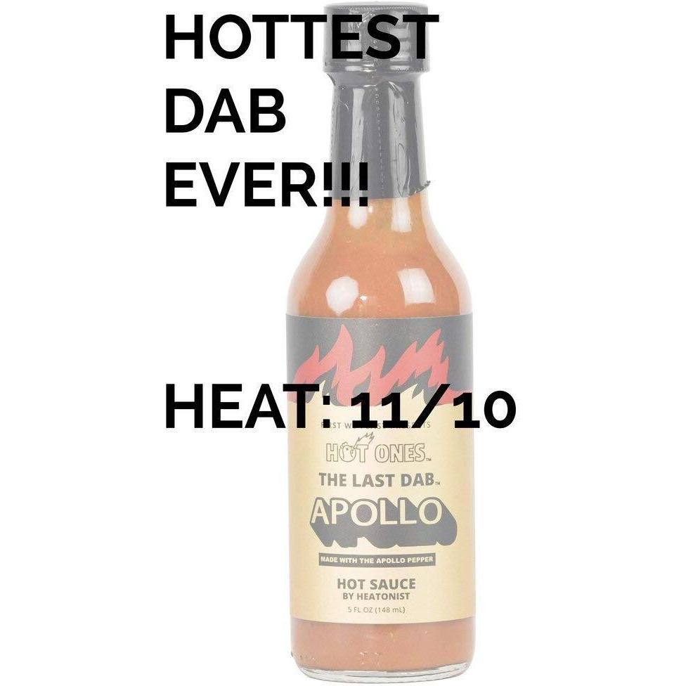 Hot Ones The Last Dab Apollo Hot Sauce Made With Natural Ingredients & Extra Hot Flavors, The Only Hot Sauce In The World Made With The Apollo Pepper, 5 Fl Oz Bottle (1-Pack)