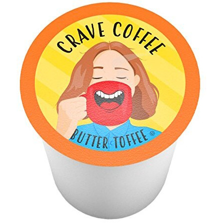 Crave Beverages Pods Compatible With 2.0 K-Cup Brewers, Butter Toffee, 40 Count