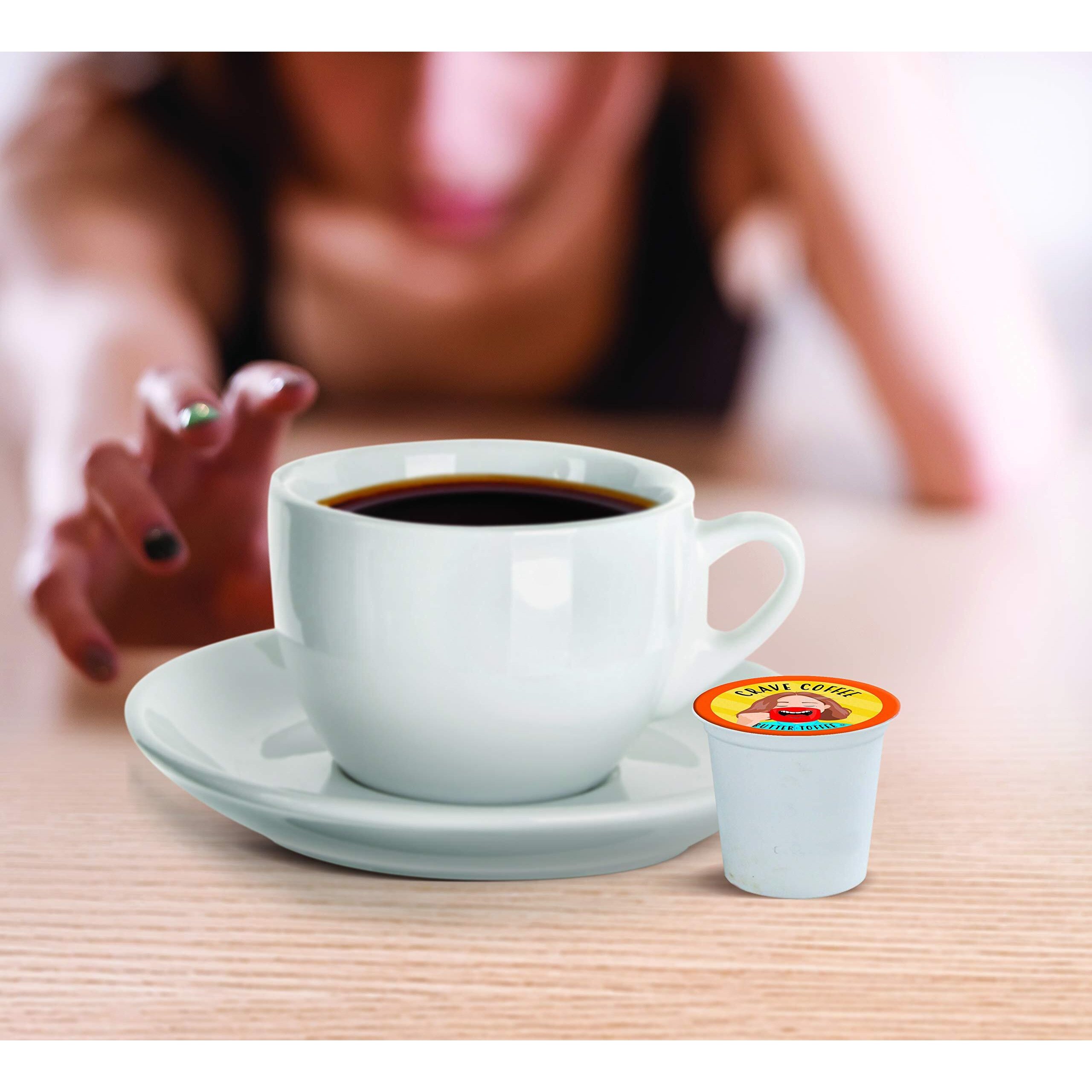 Crave Beverages Pods Compatible With 2.0 K-Cup Brewers, Butter Toffee, 40 Count