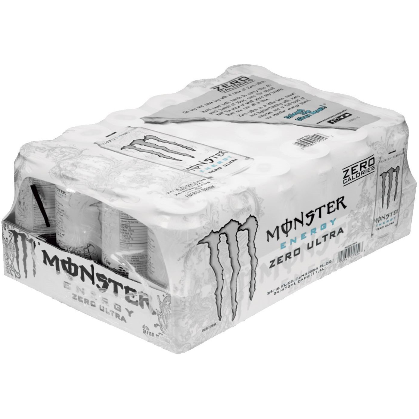 Monster Energy Drink, Zero Ultra, Sugar Free (16 Oz. Cans, 24 Ct.) 384 Fl Oz, 384 Fl. Oz.