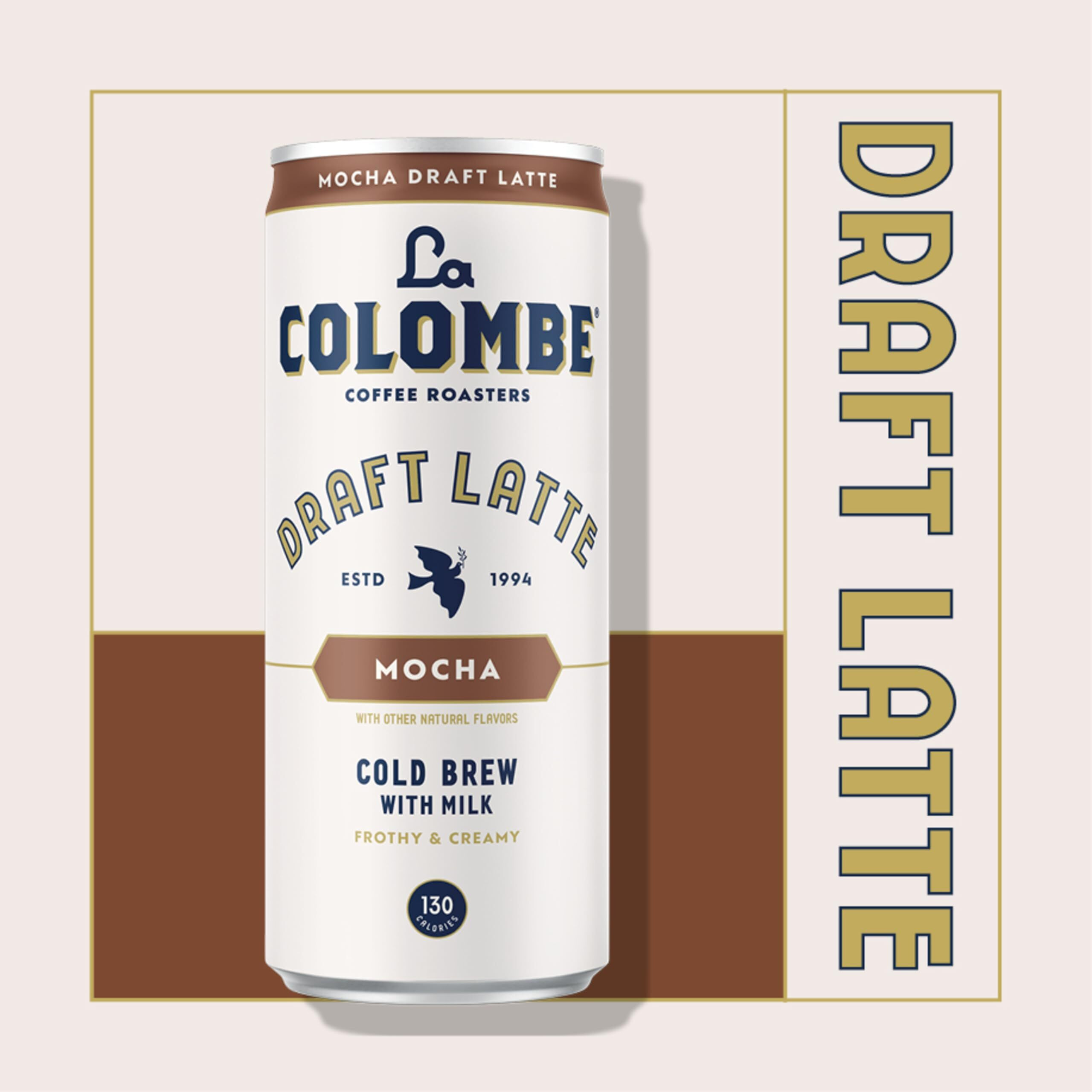 La Colombe Mocha Draft Latte - 9 Fluid Ounce, 4 Count - Cold-Pressed Espresso And Frothed Milk + Dark Chocolate - Made With Real Ingredients - Grab And Go Coffee