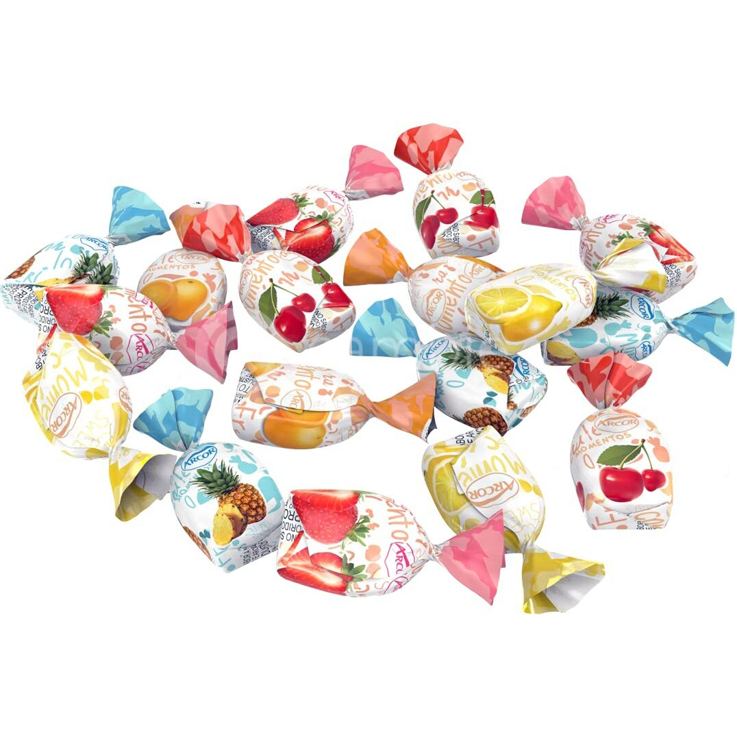 Arcor Fruit Filled Bon Bon Hard Candy By Cambie | Hard Fruit Candy With Soft & Chewy Interior | Individually Wrapped Bon Bons In Strawberry, Cherry, Pineapple, Orange & Lemon | Decadently Sweet Candy From Argentina (4 Lb)
