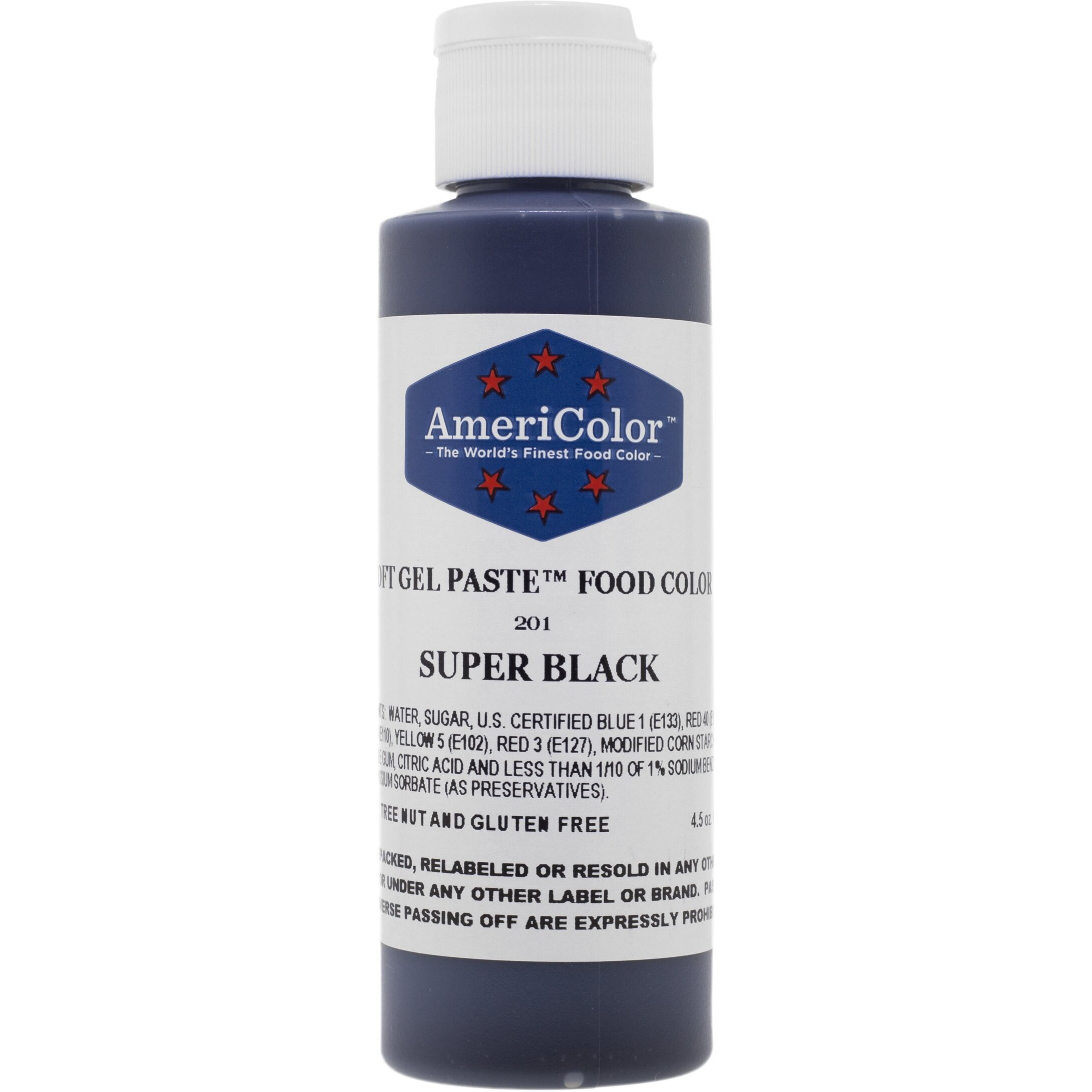 Food Coloring Americolor - Super Black Soft Gel Paste, 4.5 Ounce