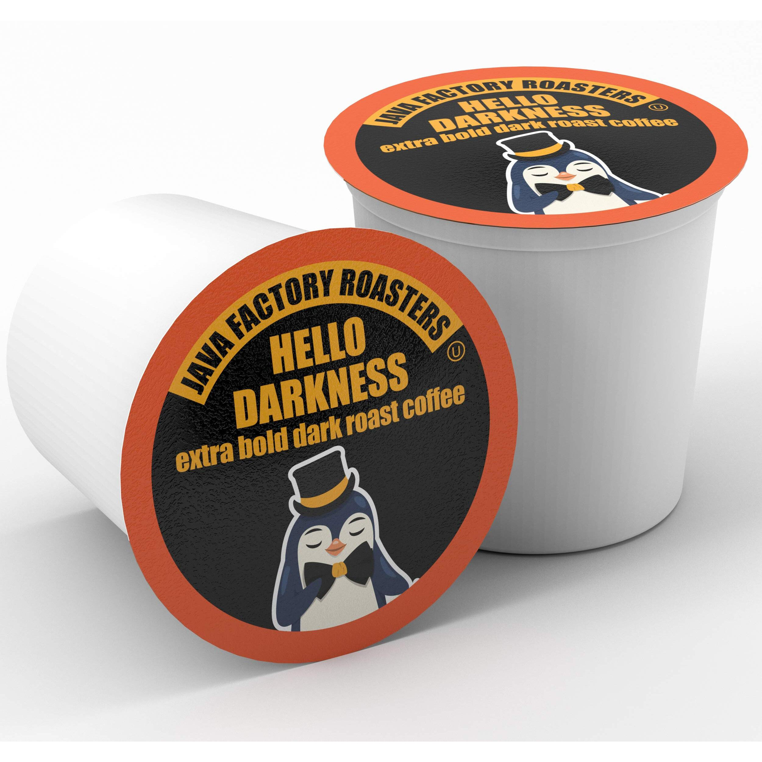 Java Factory Dark Roast Coffee Pods, Hello Darkness, 40 Count - Compatible With Keurig K Cup Brewers, Bold And Intense Coffee Flavor For Coffee Aficionados