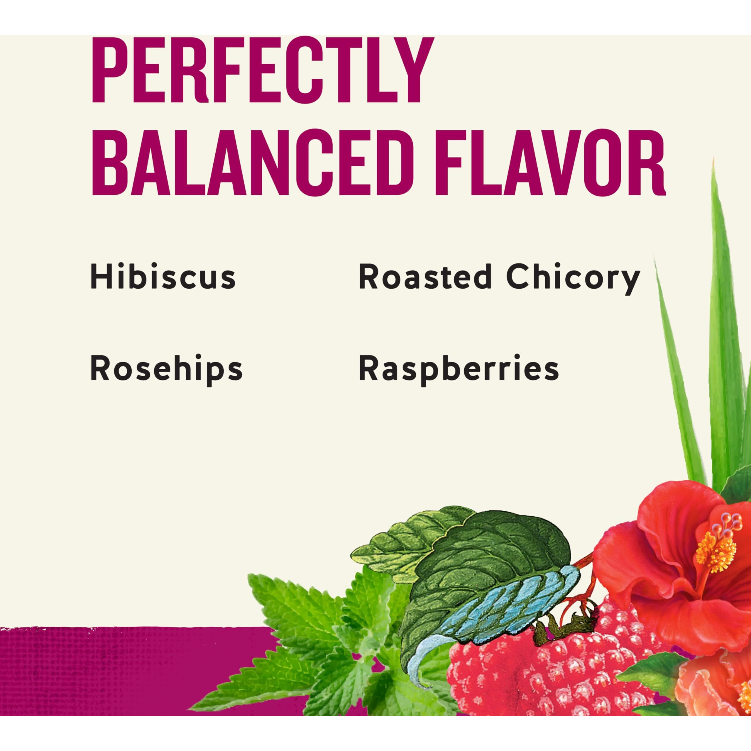 Celestial Seasonings Raspberry Zinger Herbal Tea, Caffeine Free, 20 Tea Bags Box, (Pack Of 6)