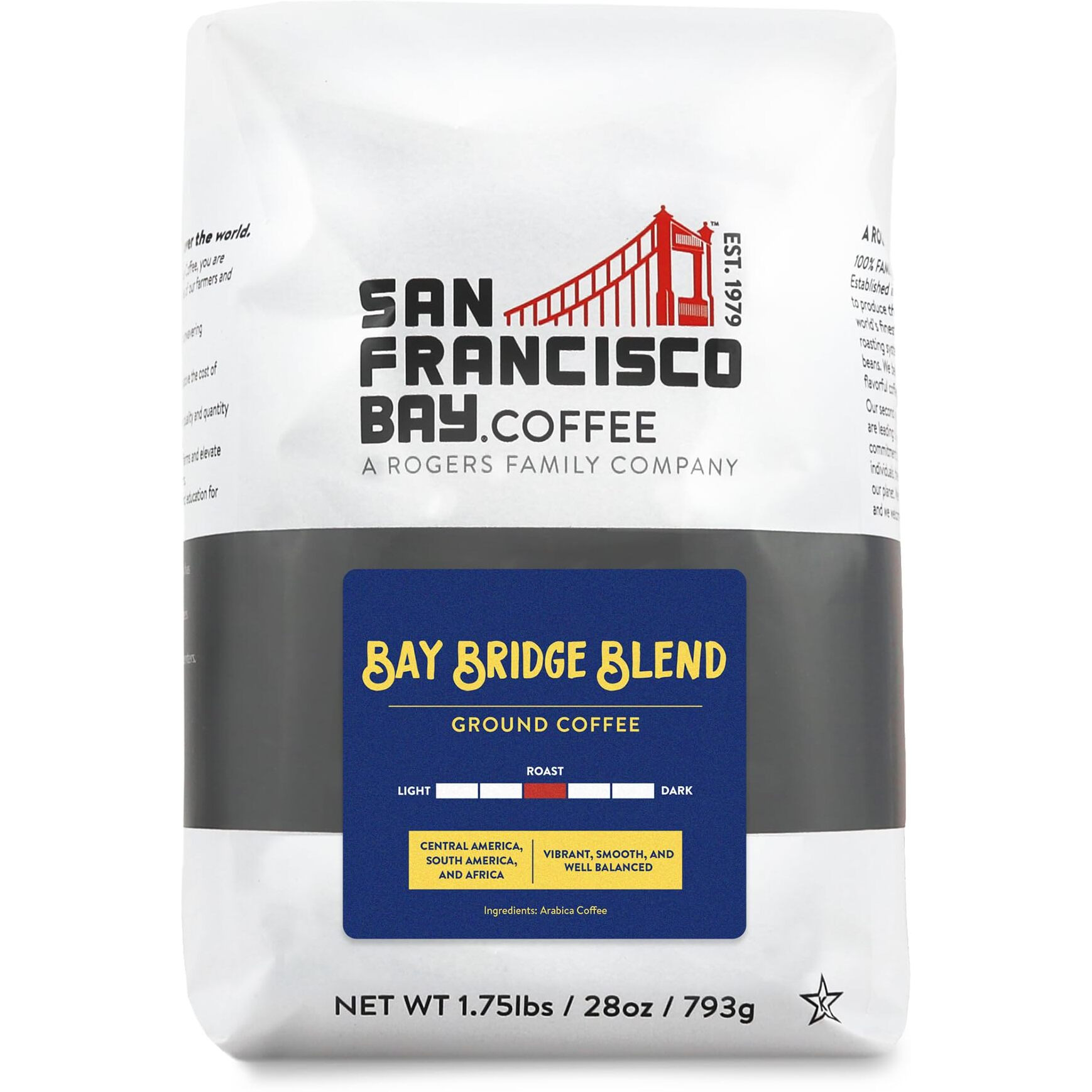 San Francisco Bay Ground Coffee - Bay Bridge Blend (28Oz Bag), Medium Roast