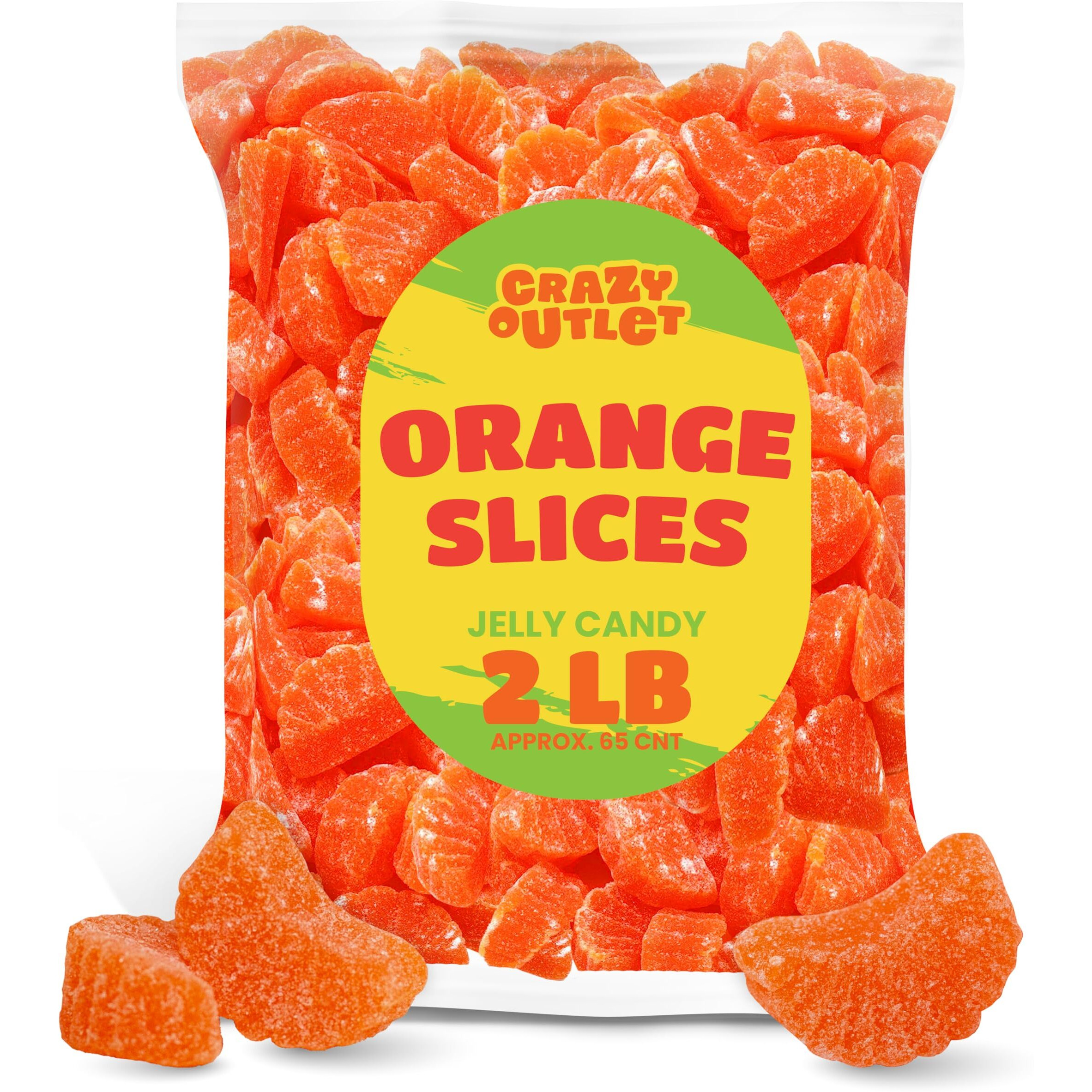 Orange Slices Jelly Candy - Bulk Pack 2 Pounds - Old-Fashioned Sweets