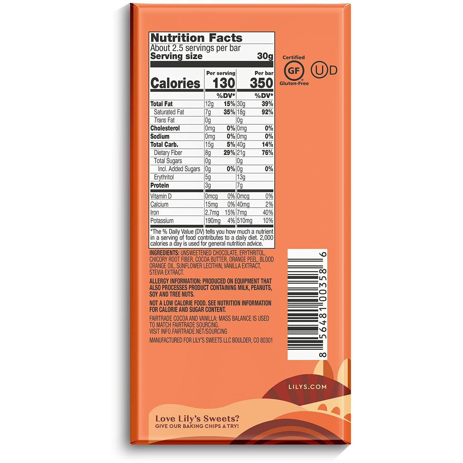 Variety 70% Dark Chocolate Bar Sampler By Lily's | Stevia Sweetened, No Added Sugar, Low-Carb, Keto Friendly | 70% Cocoa | Fair Trade, Gluten-Free & Non-Gmo | 2.8 Ounce, 4-Pack