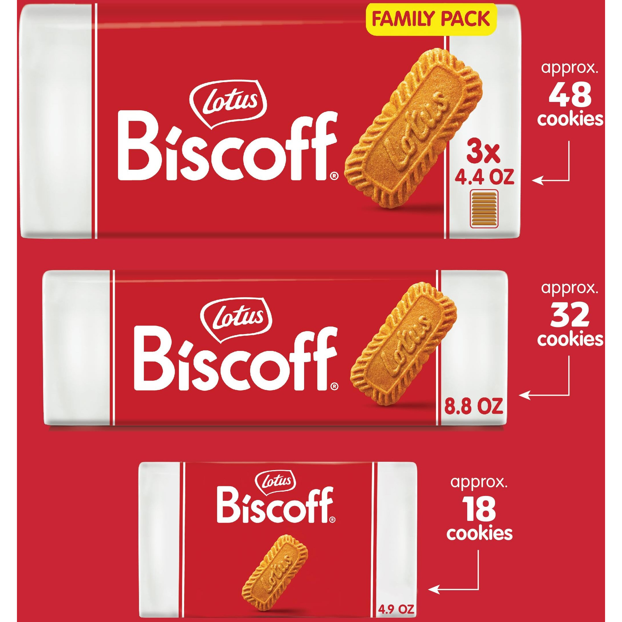Lotus Biscoff Cookies- Caramelized Biscuit Cookies - 13.23 Ounce - Non Gmo Project Verified + Vegan