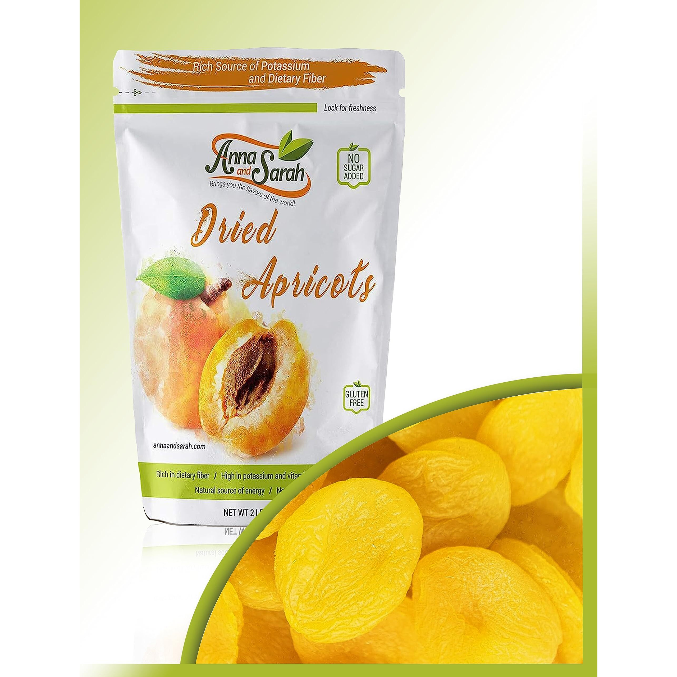 Anna And Sarah Dried Turkish Apricots In Resealable Bag, 5Lbs (1 Pack)
