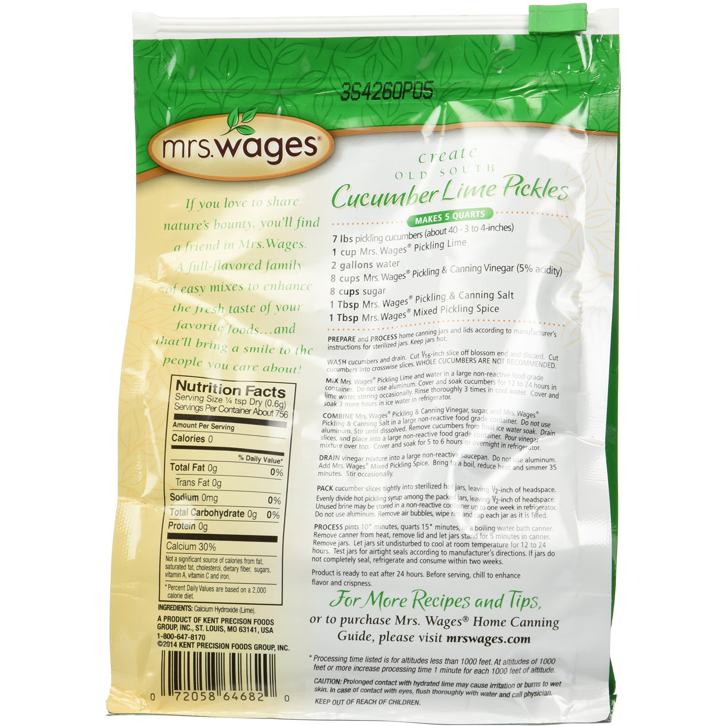 Mrs Wages Pickling Lime 16 Oz (Pack Of 3)