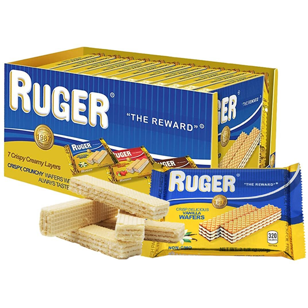 Ruger Wafers Austrian Wafers, Vanilla, 2.125 Ounce (Pack Of 12)