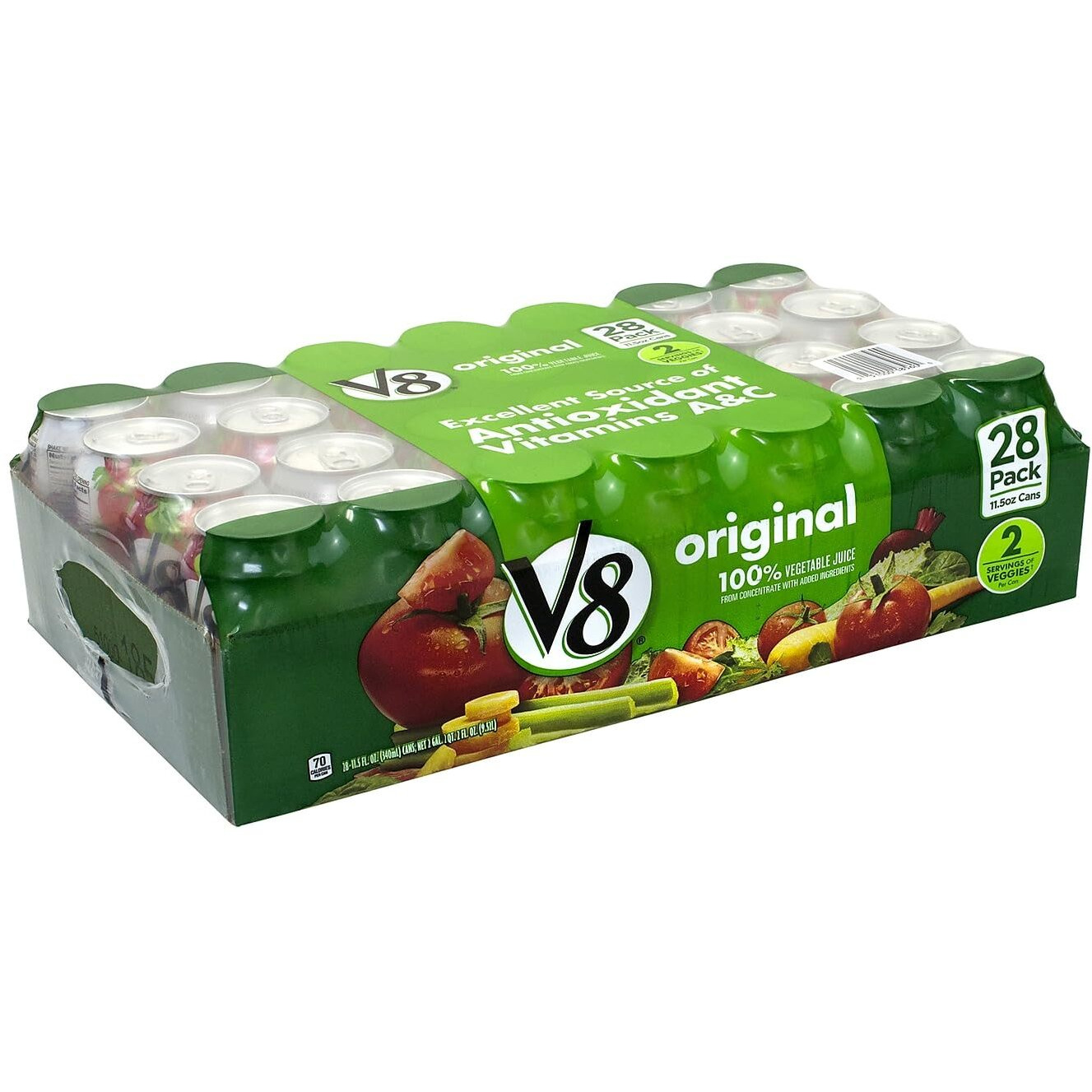 V8 100% Vegetable Juice, 11.5 Ounce (28 Cans)