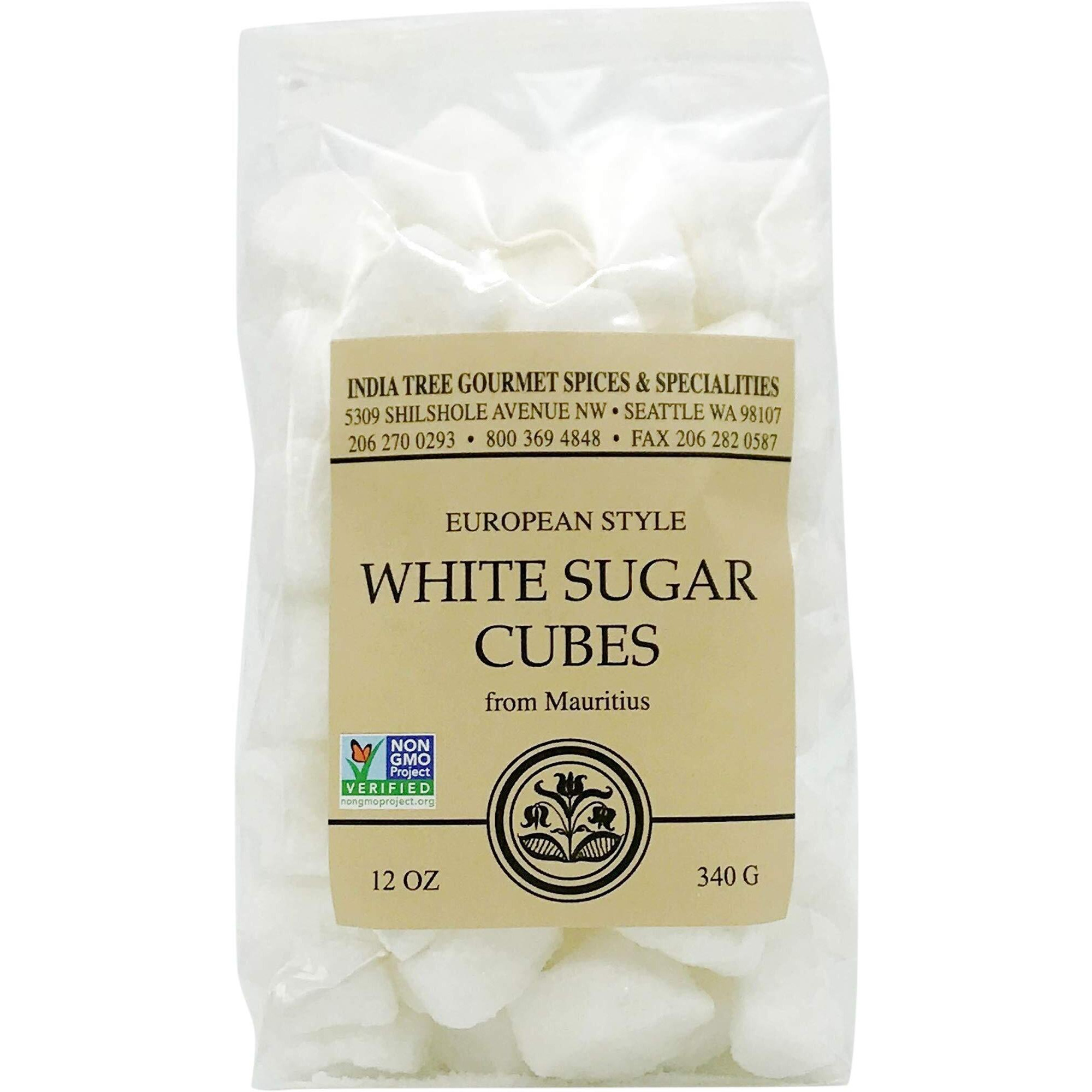 India Tree Pure White Sugar Cubes , All-Natural Gourmet Sweetener For Coffee, Tea, And Baking , 12 Oz Bag (Pack Of 1)