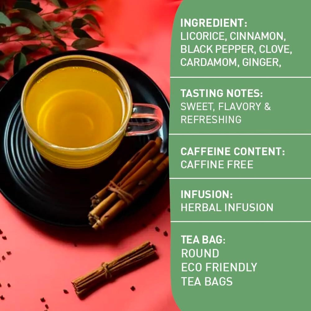 Handpick, Licorice Root Tea Bags (50 Count, 2G/Bag) Licorice Tea | Non-Gmo, Caffeine Free | Premium Quality Eco Conscious Round Bags