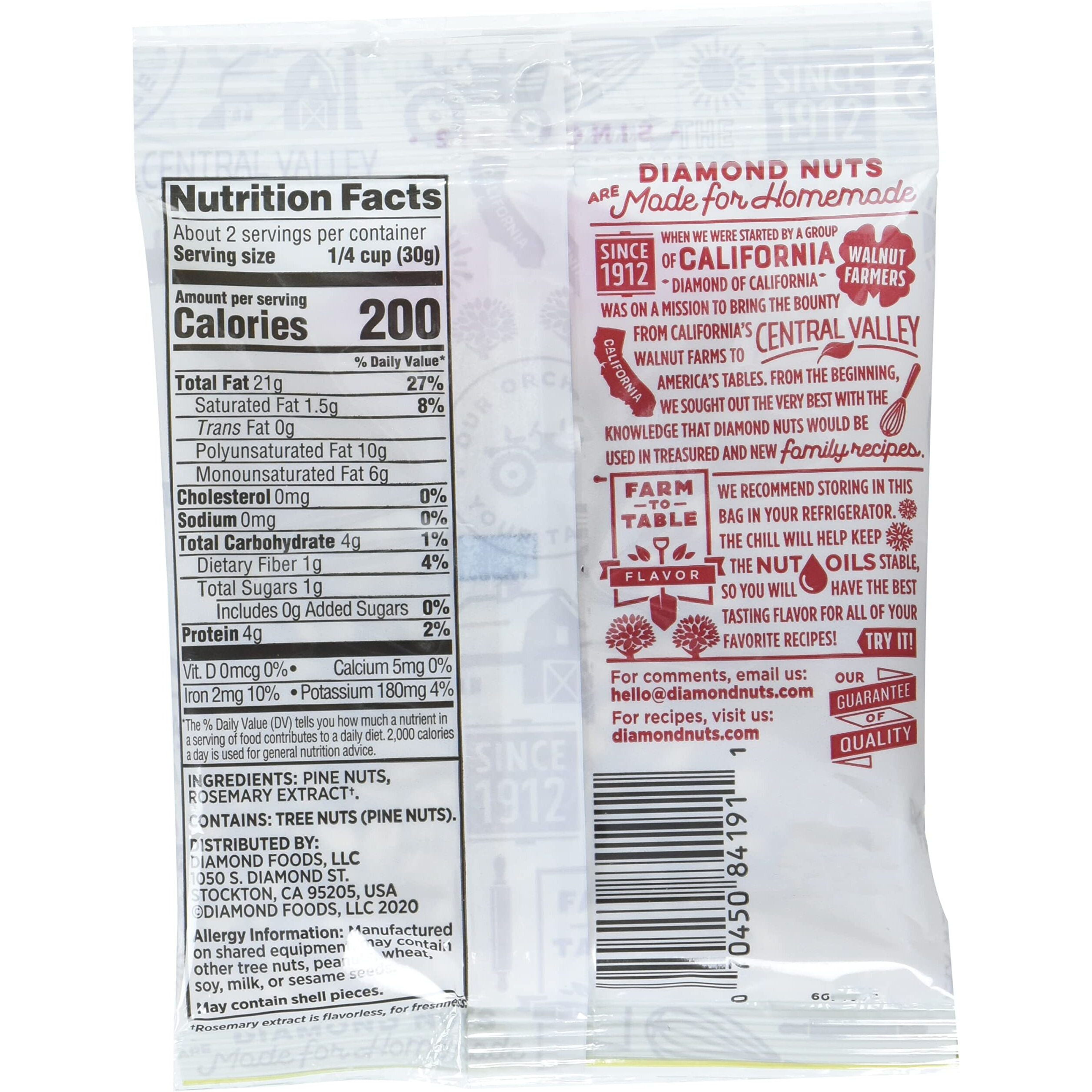 Diamond Of California Pine Nuts, 2.25 Oz (12 Pack)