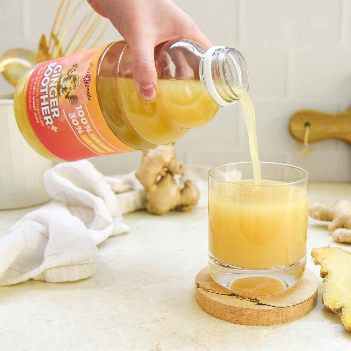 Extra Strength Gingerade, Ginger Soother By The Ginger People - Ginger Flavor, Premium Quality Ginger Juice, 32 Fl Oz Bottle - Pack Of 1