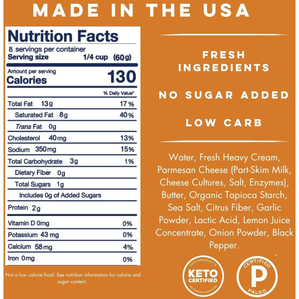 Yo Mamas Foods Gourmet Keto Classic Alfredo Pasta Sauce | (3) 16 Ounce Glass Bottles | Low Carb, Paleo, Gluten Free, Low Calorie And Is Made With Only The Freshest Ingredients