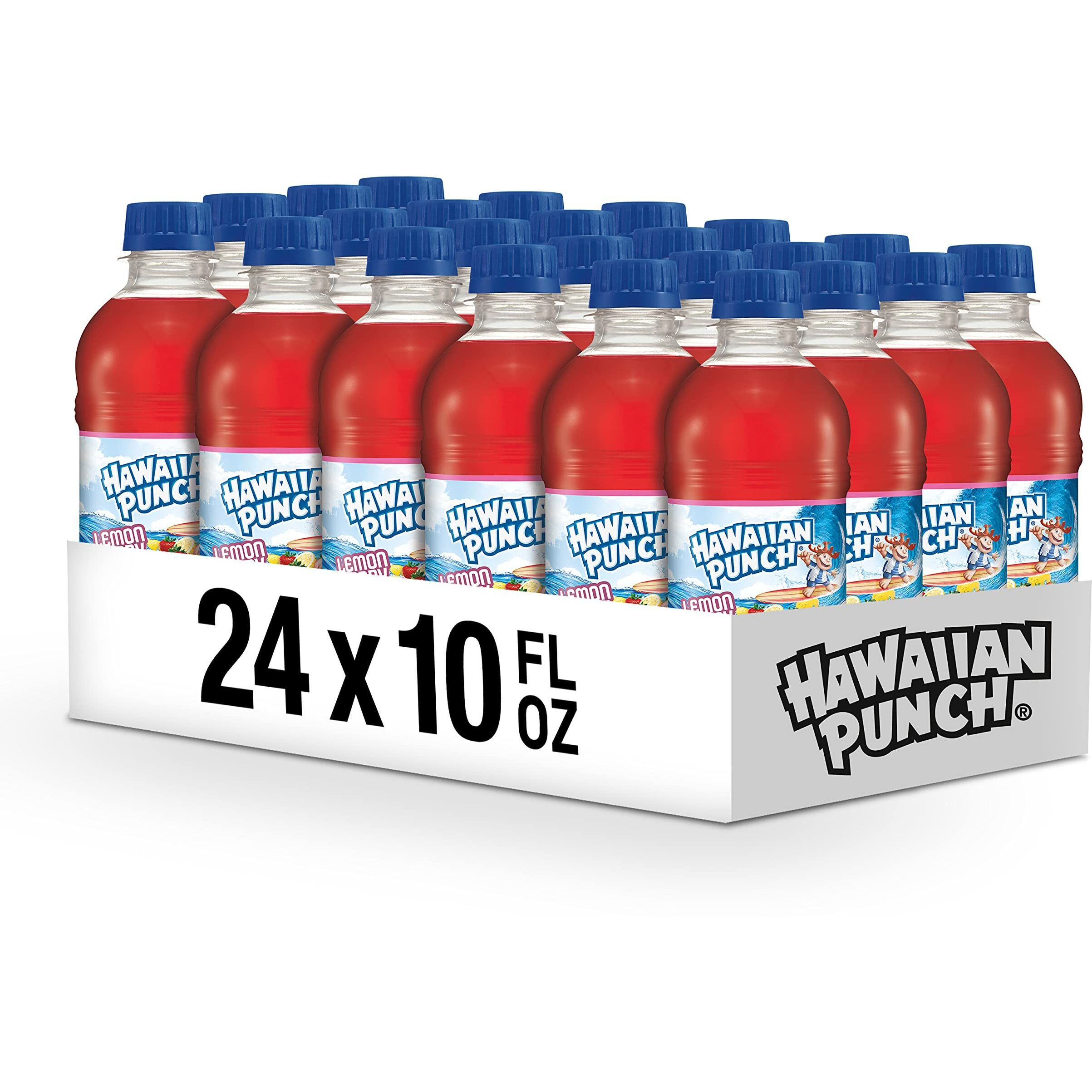Hawaiian Punch Lemon Berry Squeeze Fruit Juice Drink, 10 Fl Oz Bottles, 24 Count (4 Packs Of 6), Ready-To-Drink, On-The-Go, Caffeine-Free, Carbonation-Free, Gluten-Free, Excellent Source Of Vitamin C