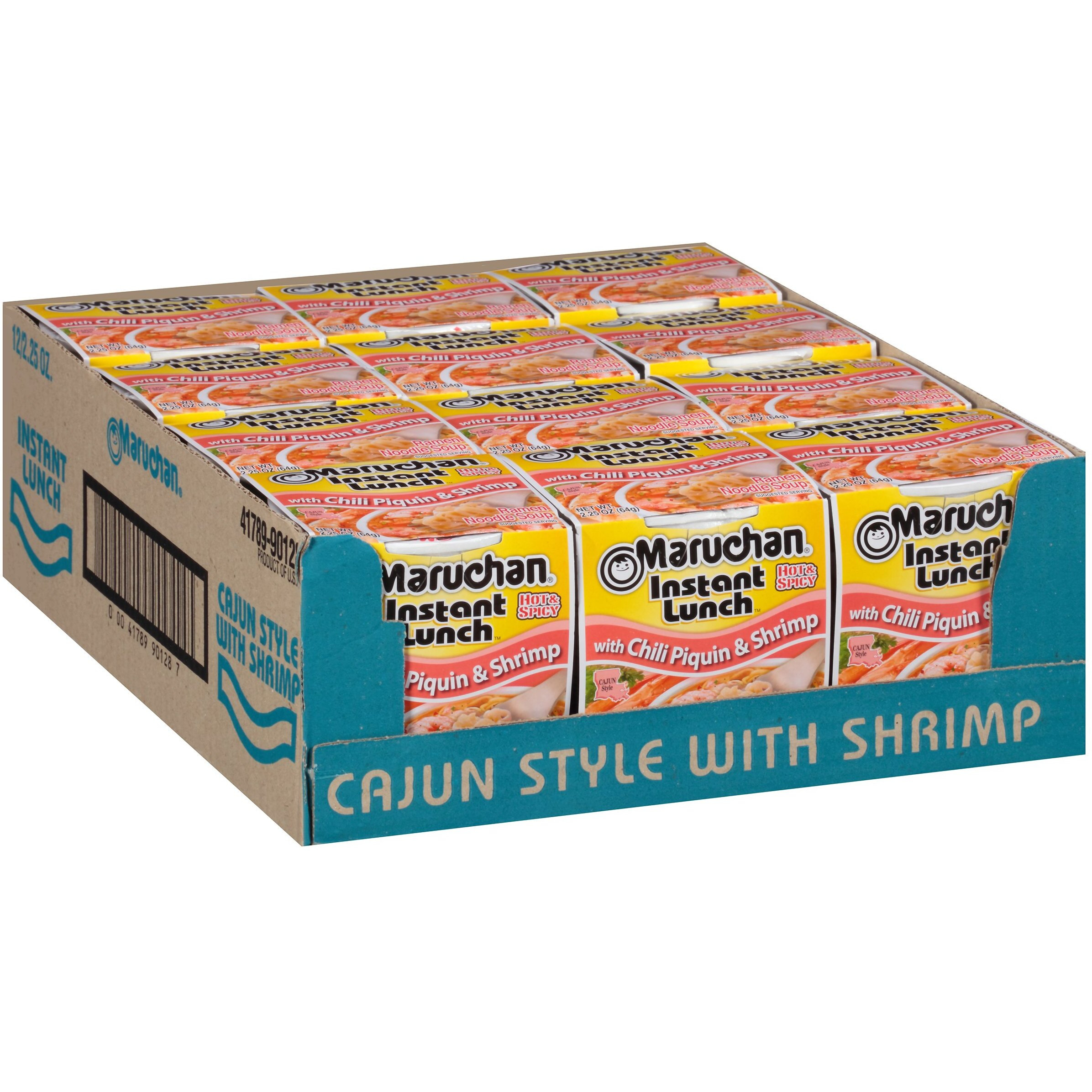 Maruchan Instant Lunch Chili Piquin & Shrimp, 2.25 Oz, Pack Of 12