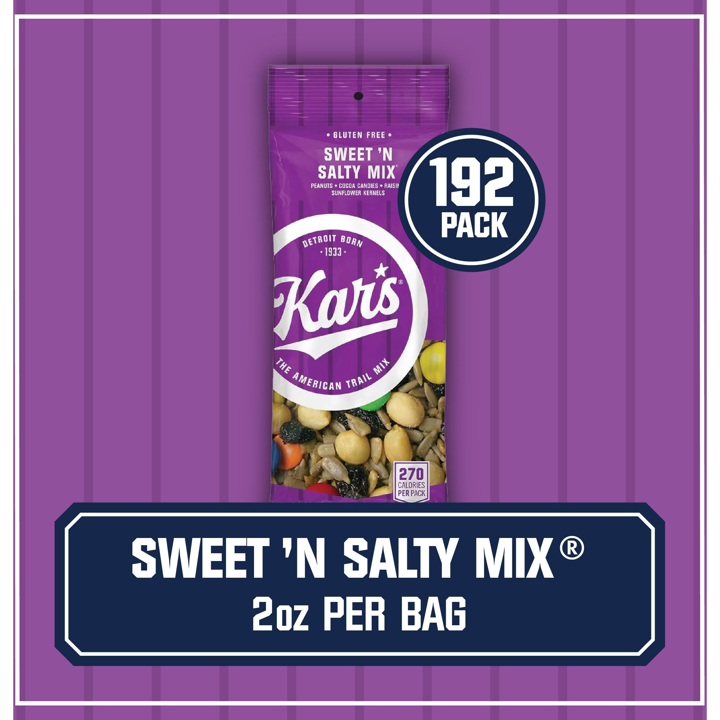 Kars Nuts Original Sweet N Salty Trail Mix, 2 Oz Individual Snack Packs - Bulk Pack Of 192, Gluten-Free Snacks