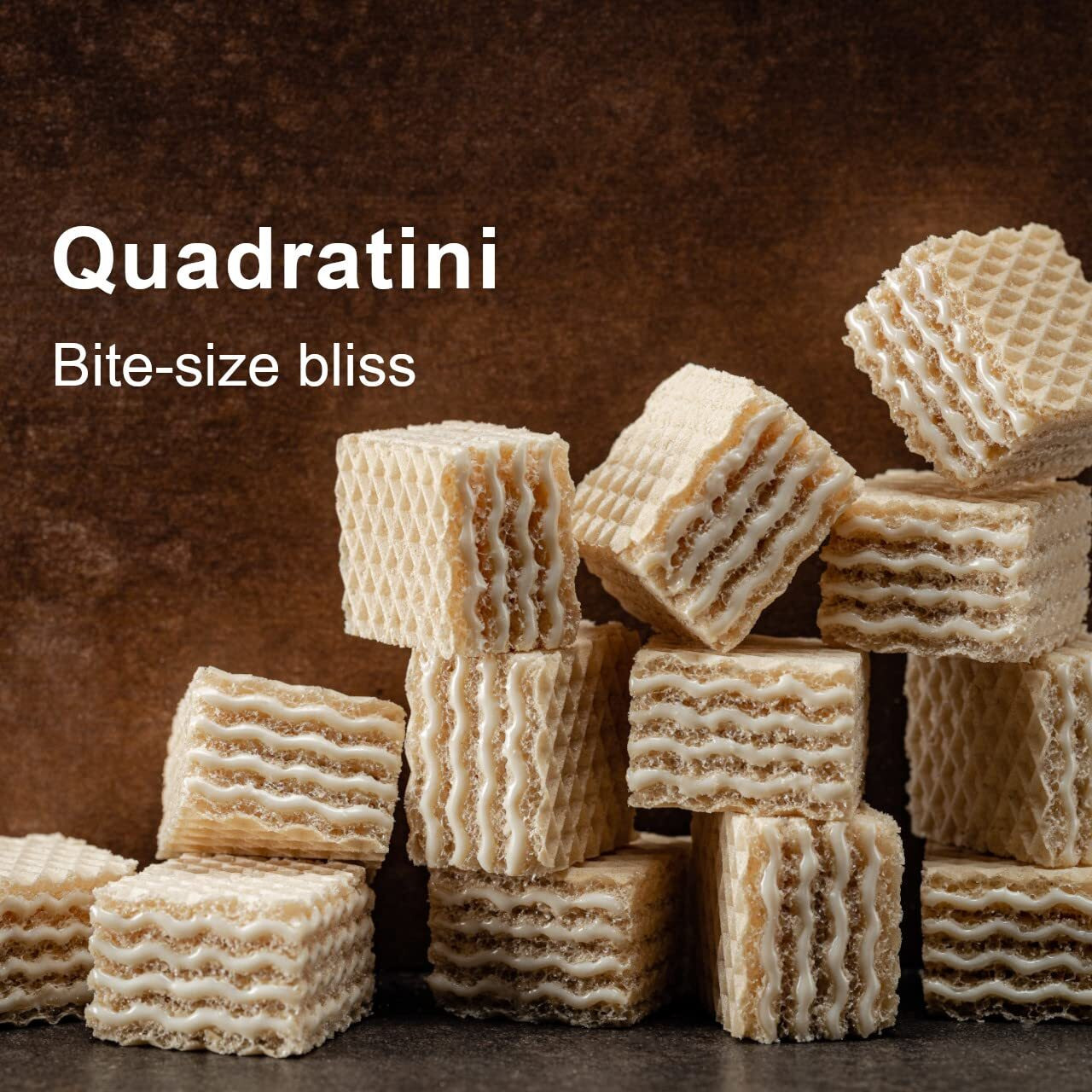 Loacker Quadratini Vanilla Wafer Cookies Large - Premium Crispy Bite Size Wafers - 30% Less Sugar - Non-Gmo - Large Pack Of 6