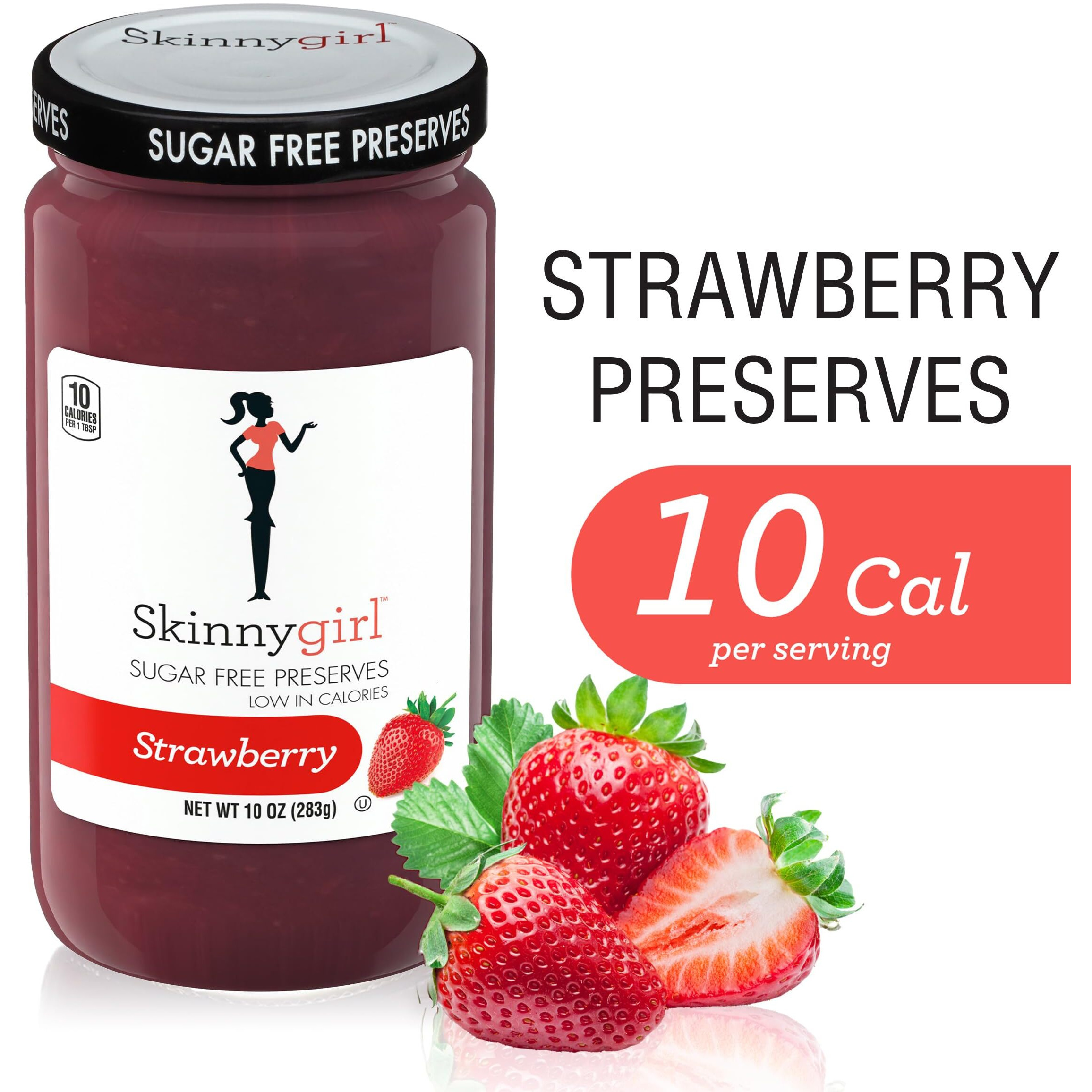 Skinnygirl Sugar Free Kosher Preserves, Strawberry, 10 Ounce (Pack Of 6)