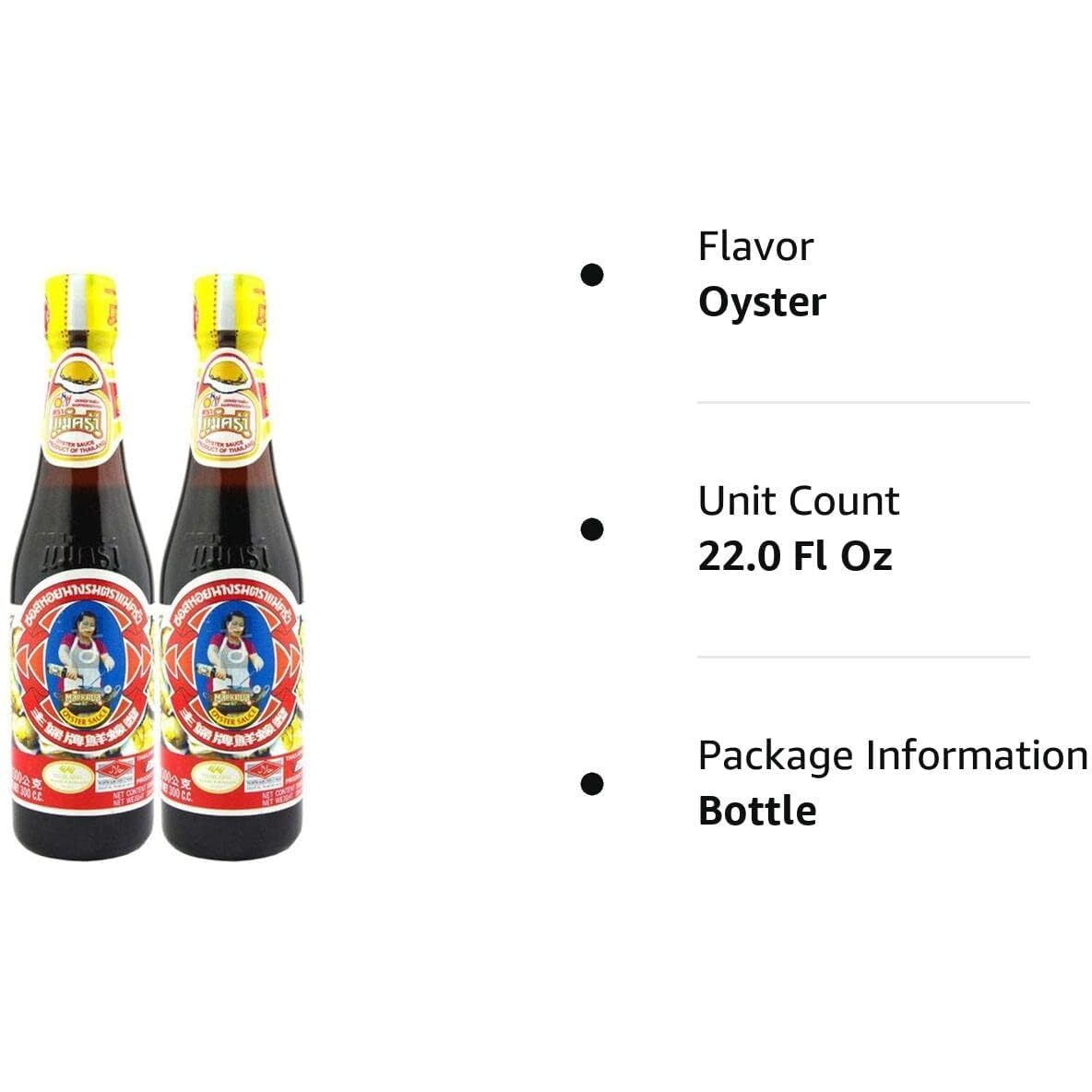Thai Oyster Sauce Maekrua Brand - 11 Oz Bottle X 2