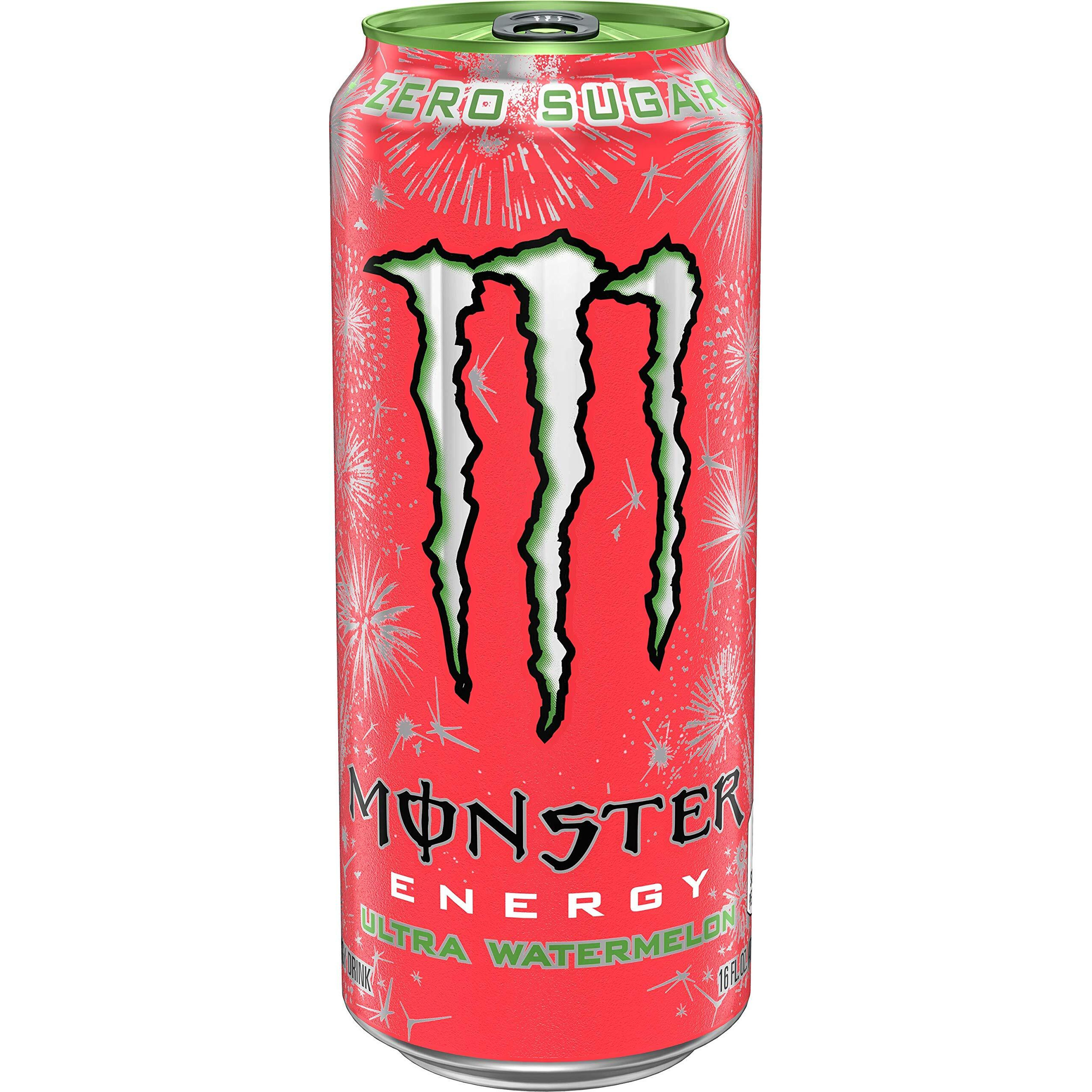 Monster Energy Drink Ultra Paradise And Ultra Watermelon, Variety Pack, 12 Pack - 12 Pack, 16 Fl Oz Cans