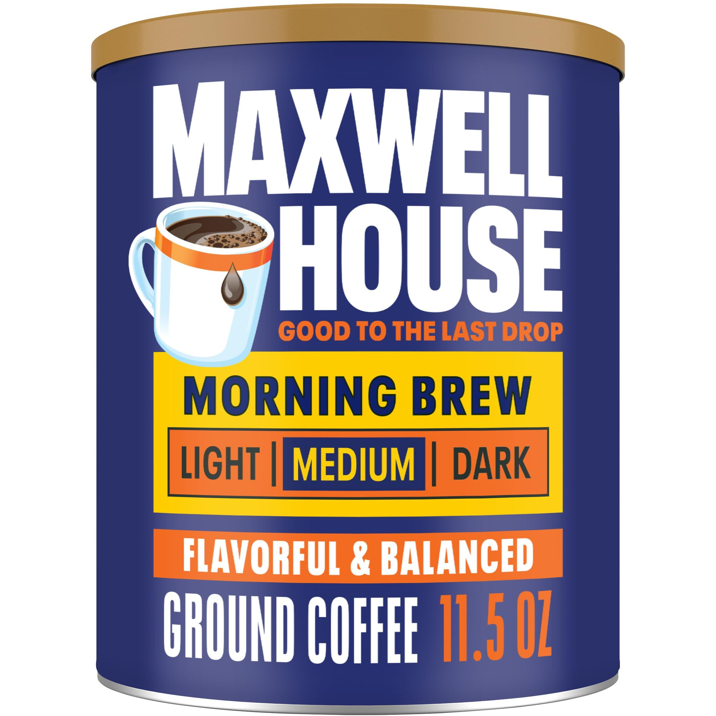 Maxwell House Morning Boost Medium Roast Ground Coffee (11.5 Oz Canister)