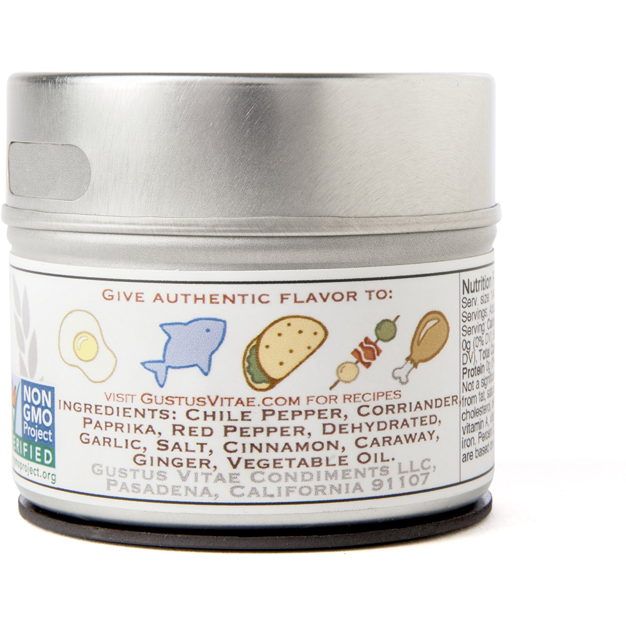 Taste Of Morocco - Artisanal Craft Seasoning - Gourmet Spices Blend - Non Gmo - 1.2 Ounce - Magnetic Tin - Small Batch - Hand Packed