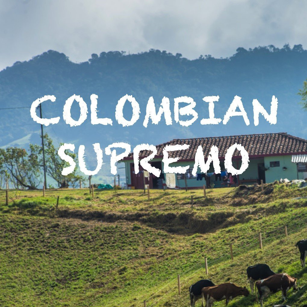 Colombian Supremo Coffee, Whole Bean, Fair Trade, Fresh Roasted, Kosher, 5 Lbs