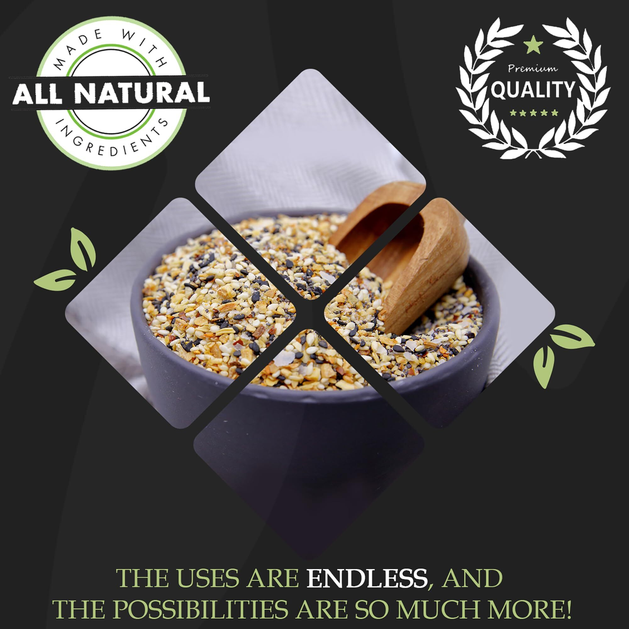 The Spice Lab Everything Bagel Seasoning - 4.6 Oz Shaker Jar - Premium Gourmet Paleo And Keto Approved Spice - The Perfect Everything But The Bagel Seasoning Blend - 7079