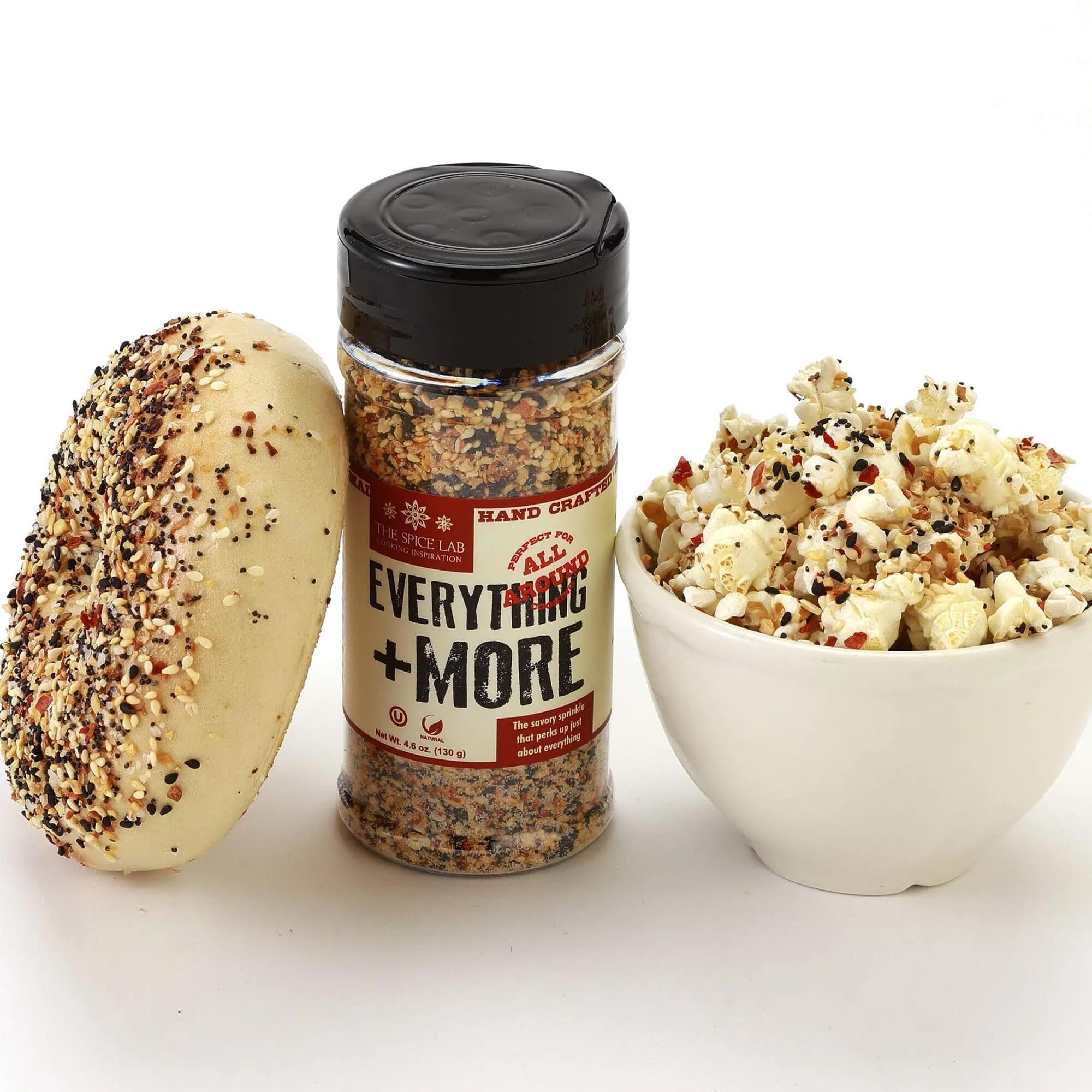 The Spice Lab Everything Bagel Seasoning - 4.6 Oz Shaker Jar - Premium Gourmet Paleo And Keto Approved Spice - The Perfect Everything But The Bagel Seasoning Blend - 7079