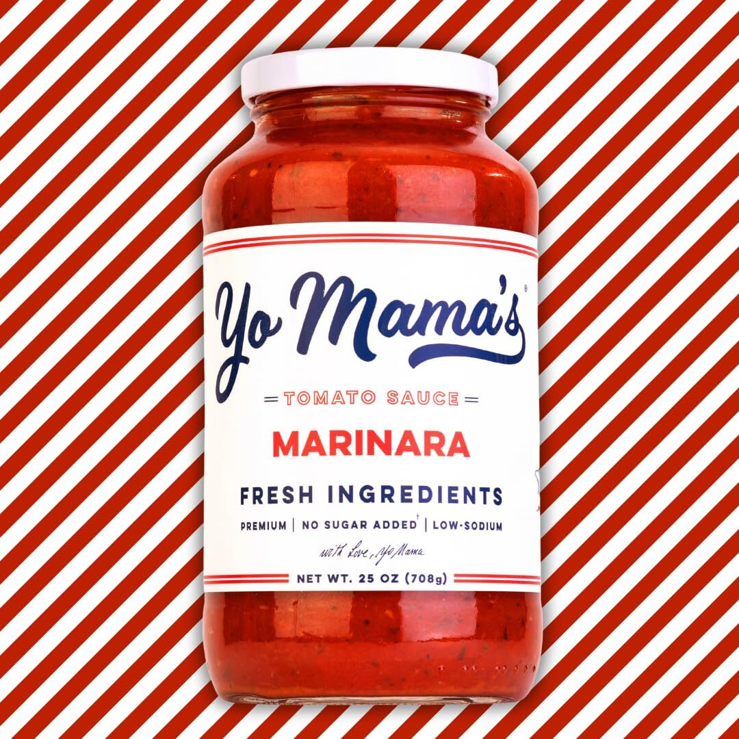 Yo Mama's Foods Keto Marinara Pasta Sauce - Pack Of (12) - No Sugar Added, Low Carb, Low Sodium, Gluten Free, Paleo Friendly, And Made With Whole, Non-Gmo Tomatoes.