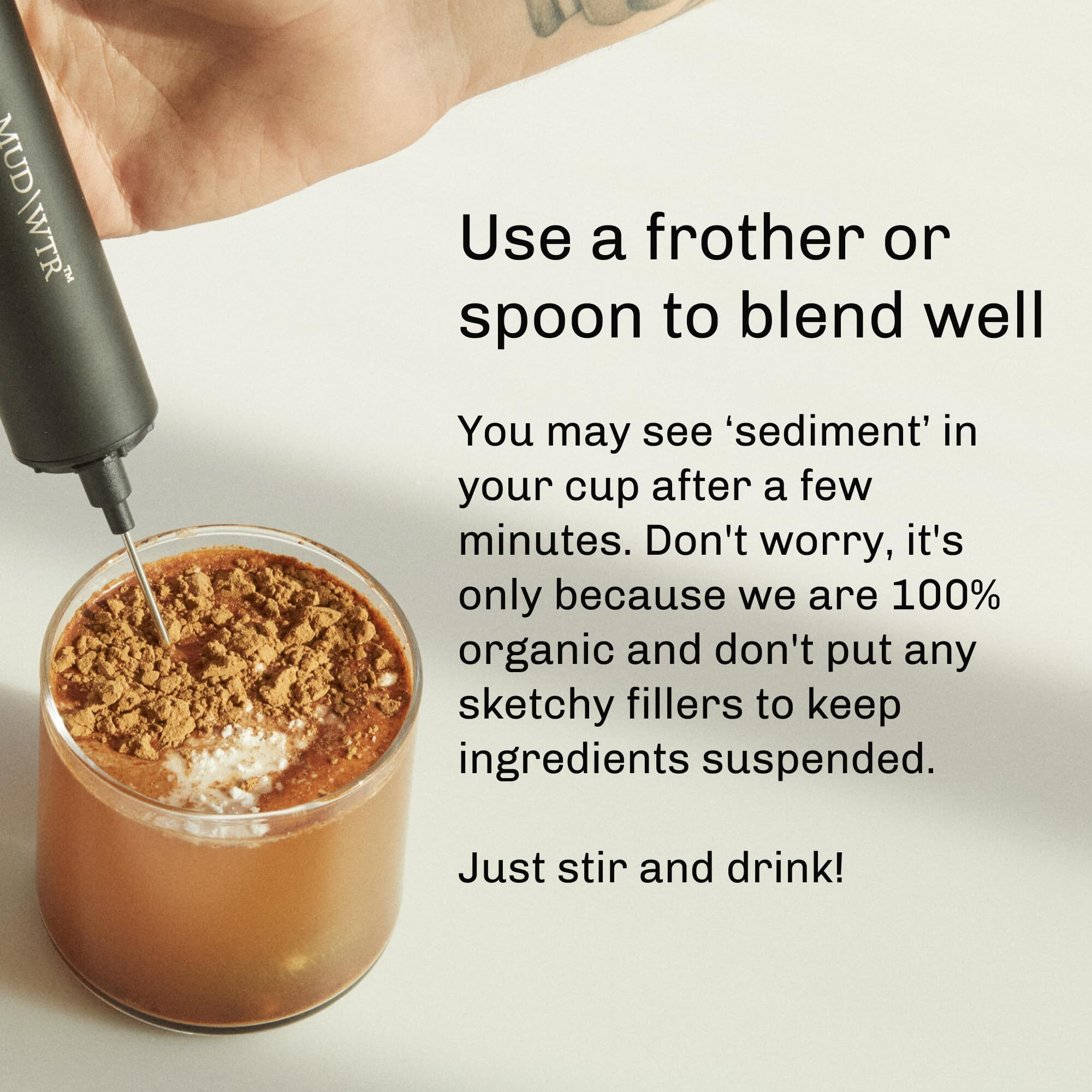 Mud Wtr - 30 Serving Rise (180G) Mushroom-Based Coffee Alternative, Low Caffeine & Organic Ingredients, Vegan, Gluten Free, Non-Gmo Whole30 Approved