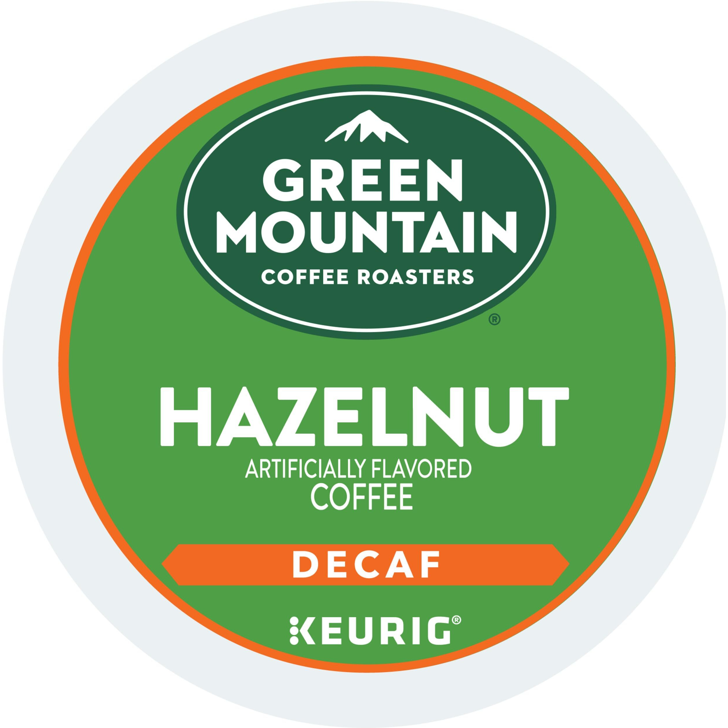 Green Mountain Coffee Roasters Hazelnut Decaf Keurig Single-Serve K-Cup Pods, Light Roast Coffee, 72 Count (6 Packs Of 12)