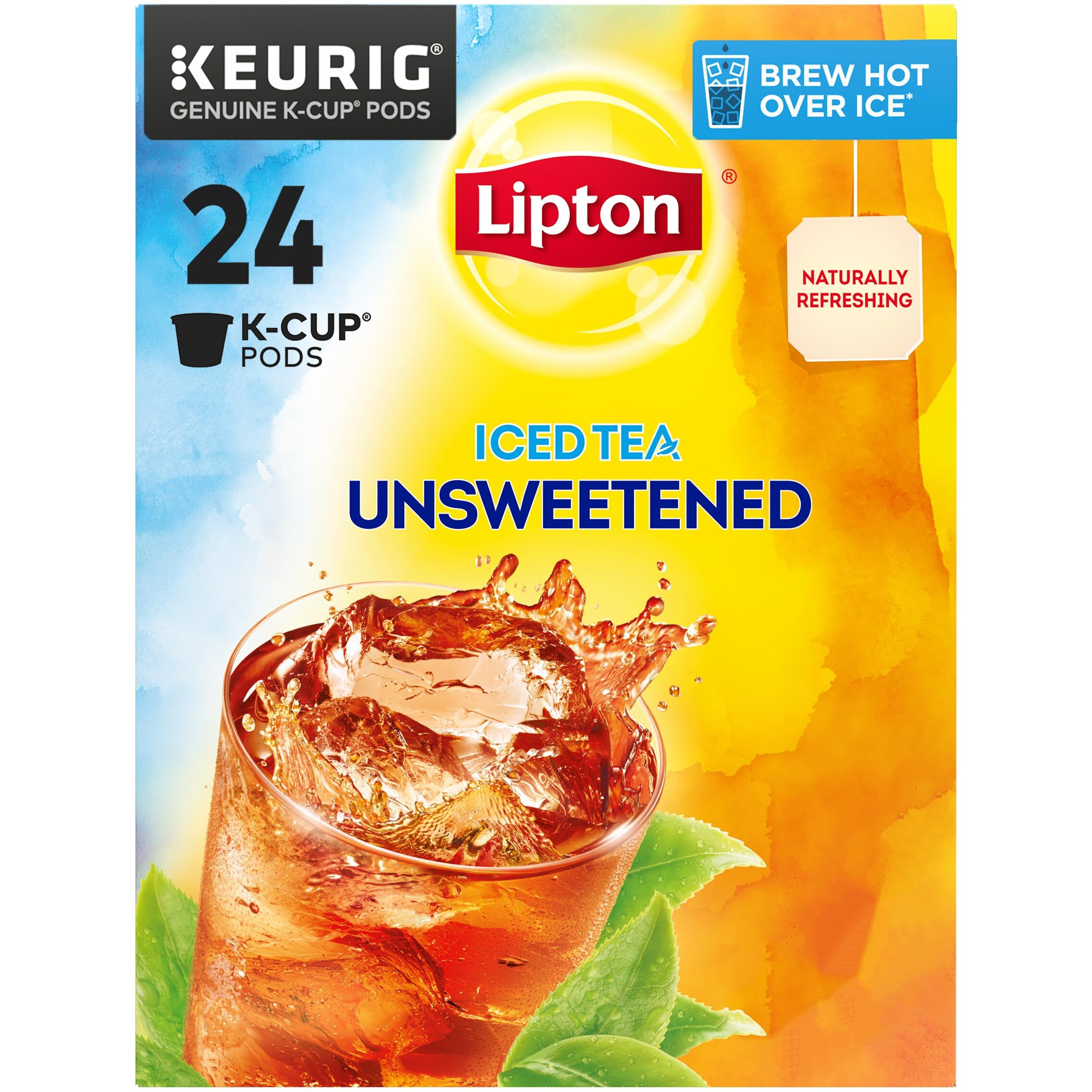 Lipton Iced Tea K-Cups, Unsweetened Black Iced Tea, 24 Total K-Cup Pods