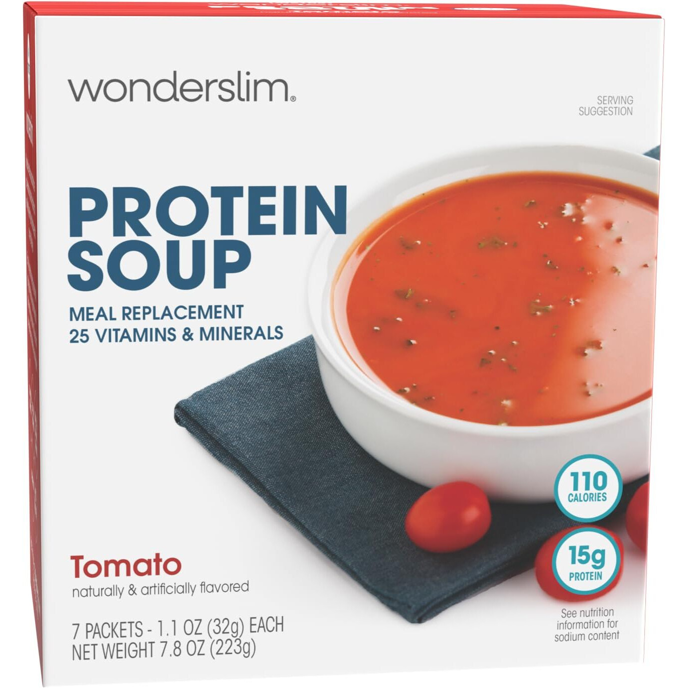 Wonderslim Protein Soup, Tomato, Low Fat, Gluten Free (7Ct)