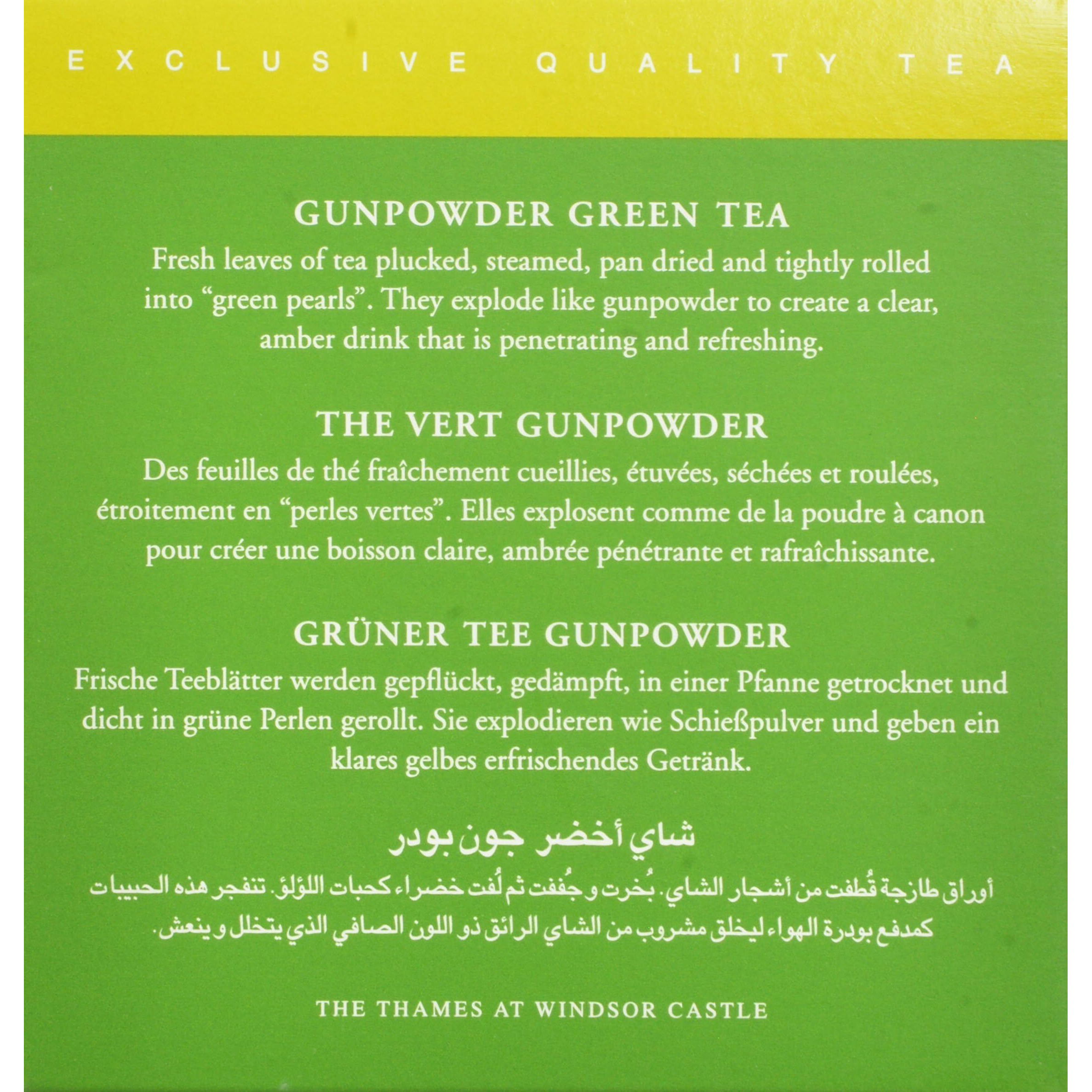 Ahmad Tea Green Tea, Gunpowder Loose Leaf, 500G (Pack Of 12) - Caffeinated And Sugar Free